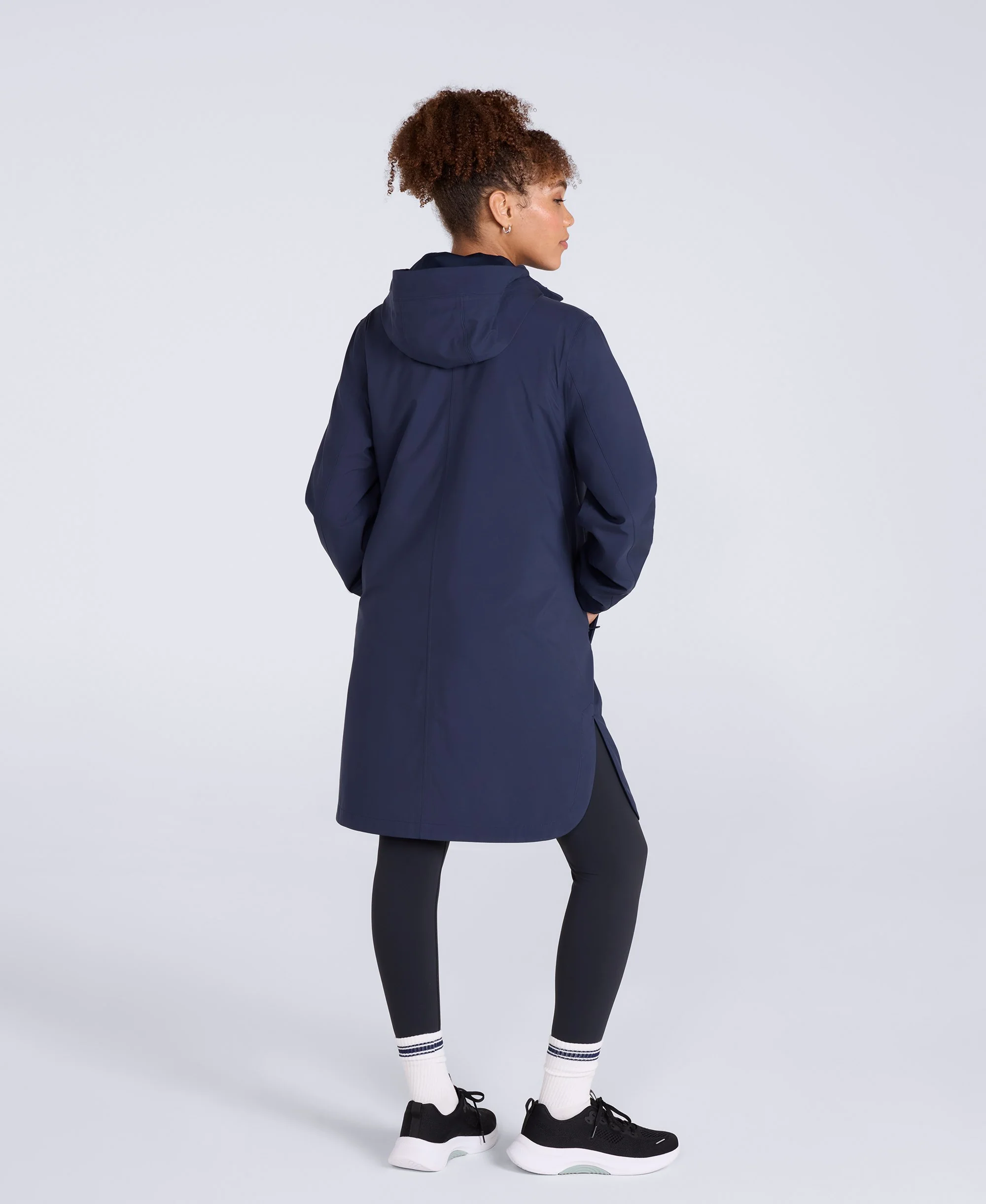 Mistral Womens Long Waterproof Jacket - Navy - Image 3