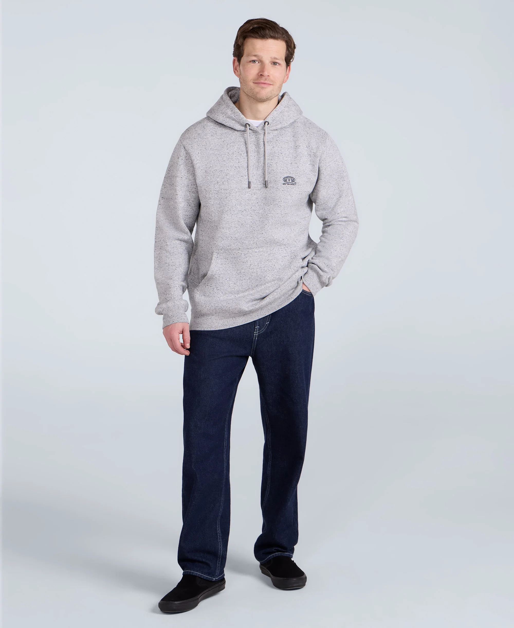 Nick Mens Heavyweight Hoodie - Grey - Image 3