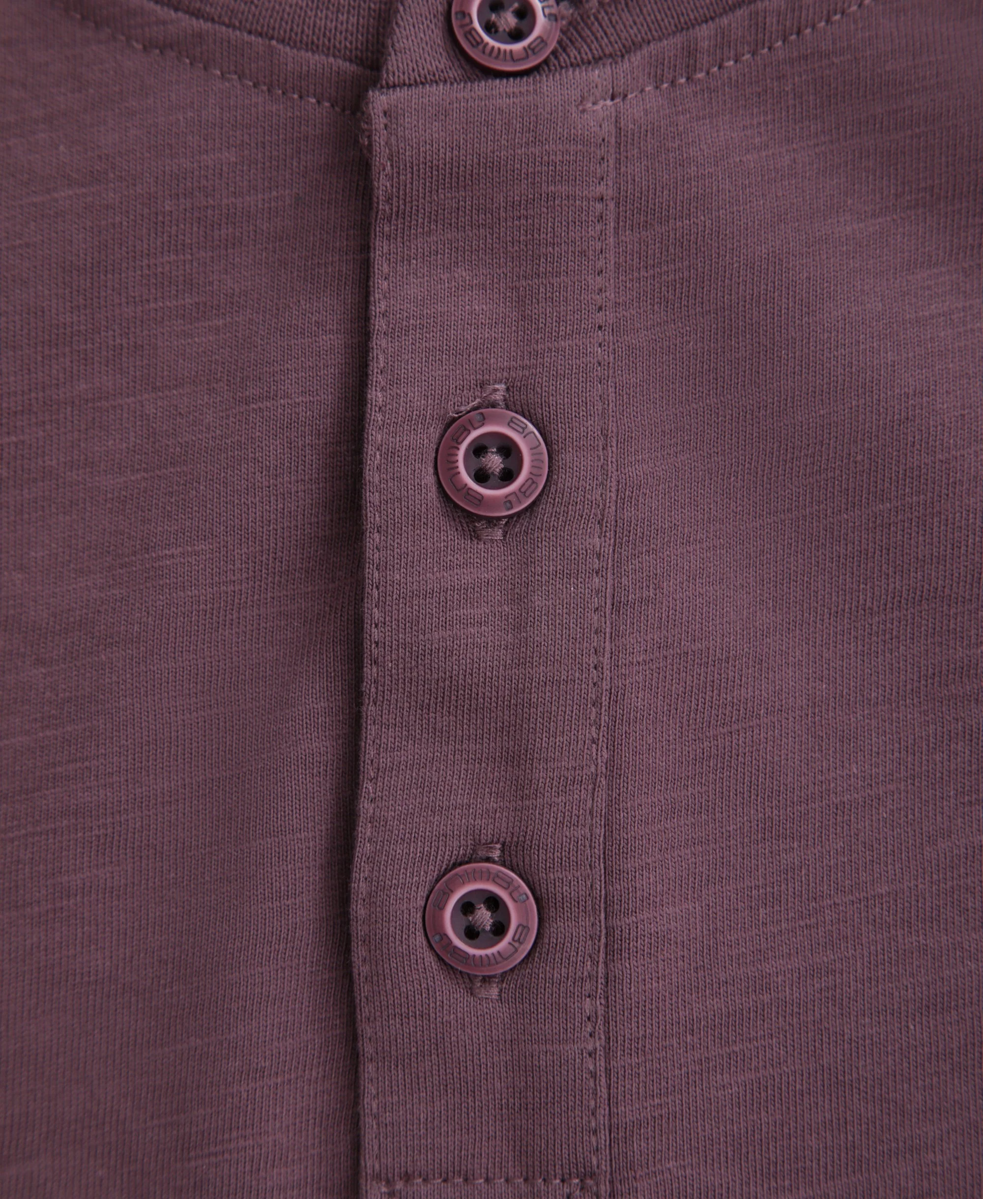 Noah Mens Henley Top - Dark Purple - Image 8