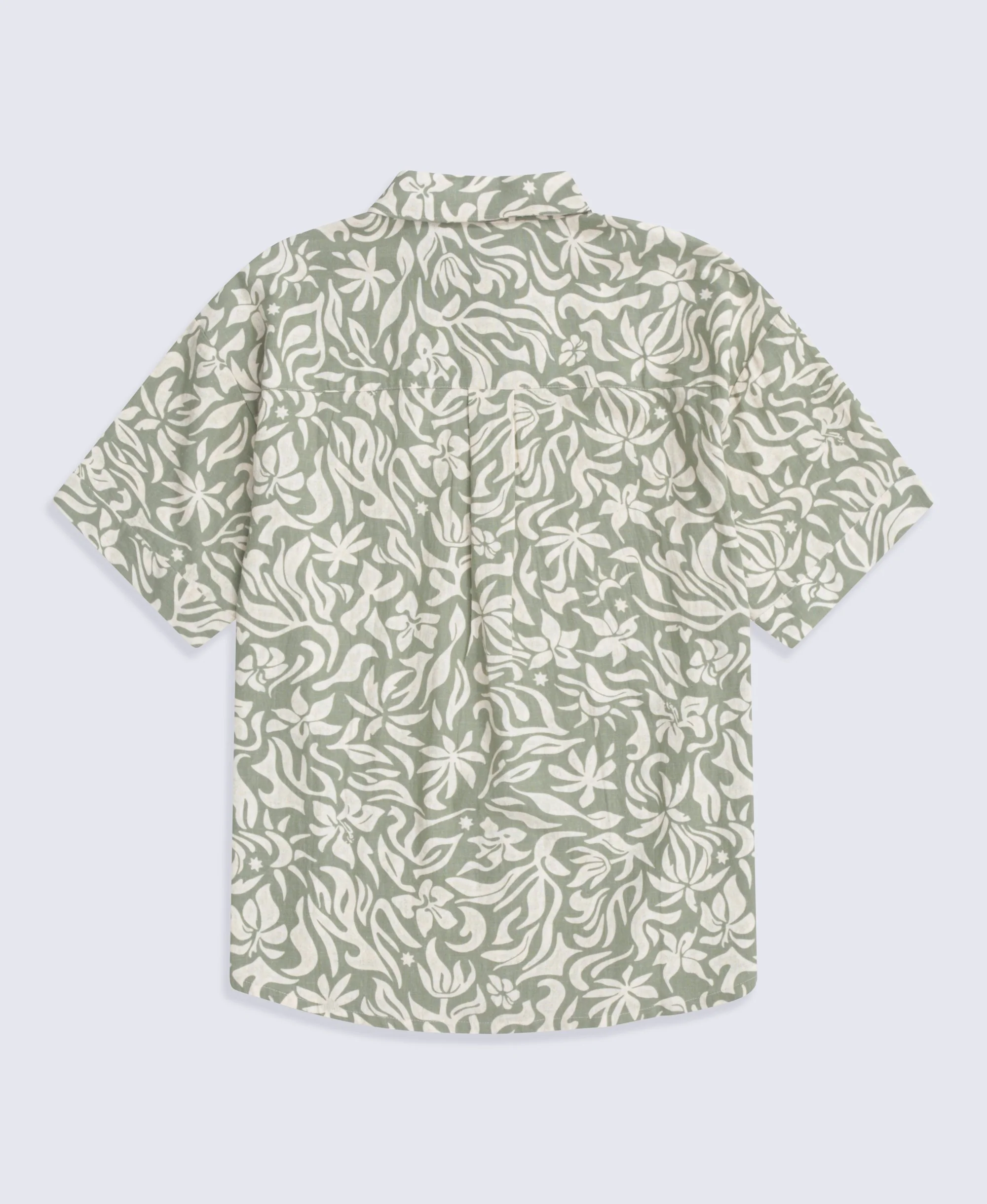 Nova Womens Linen Shirt - Khaki - Image 4