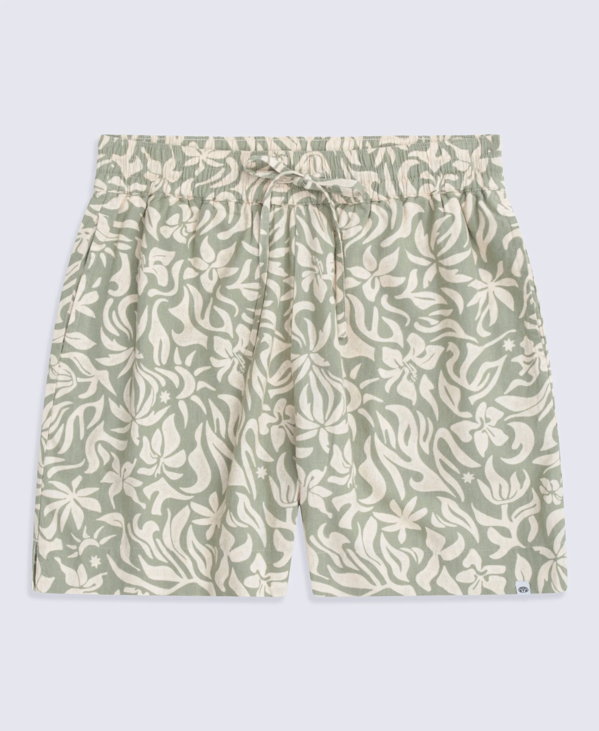 Nova Womens Linen Shorts - Khaki - Image 6