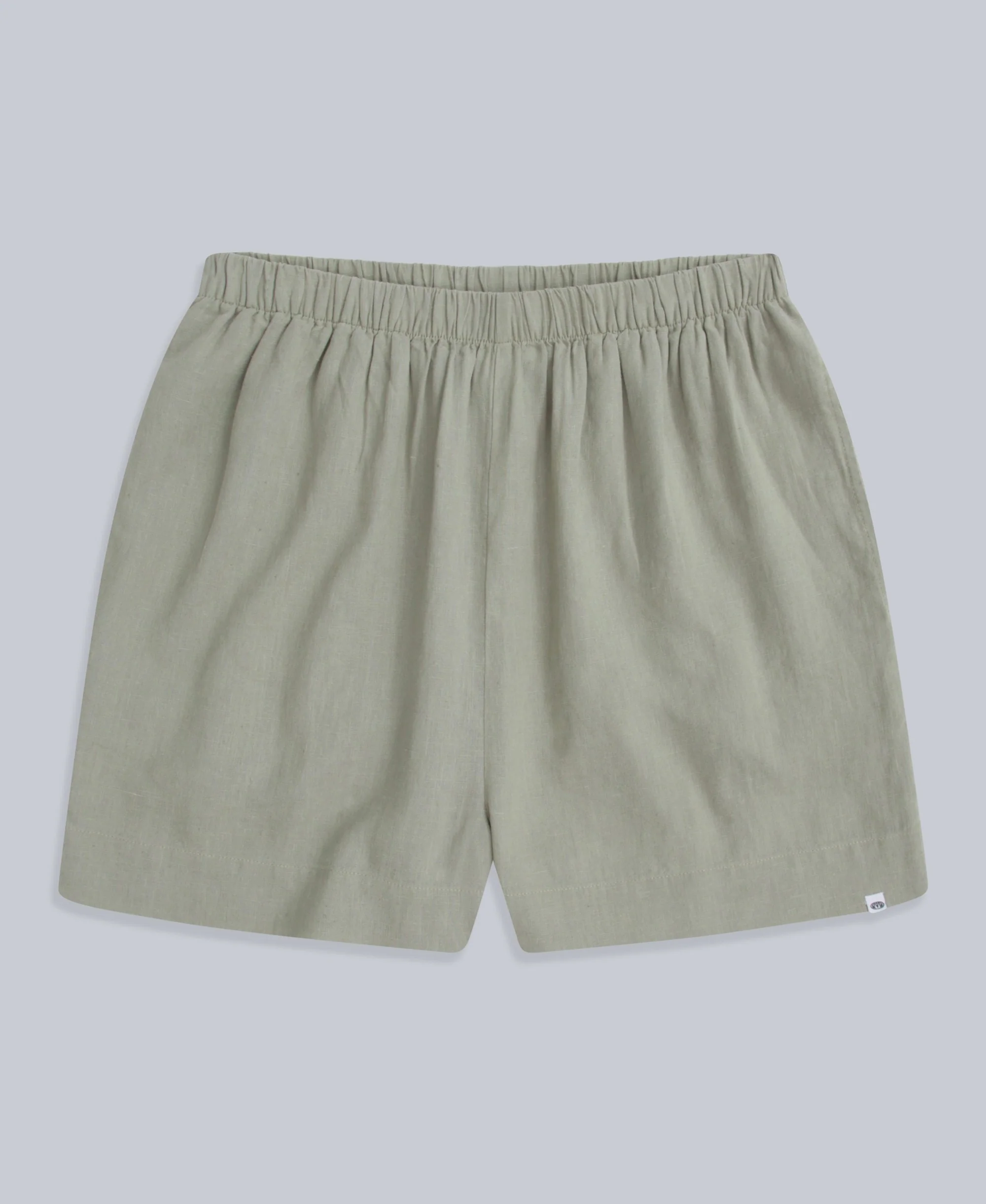Nova Womens Linen Shorts - Pale Green - Image 5