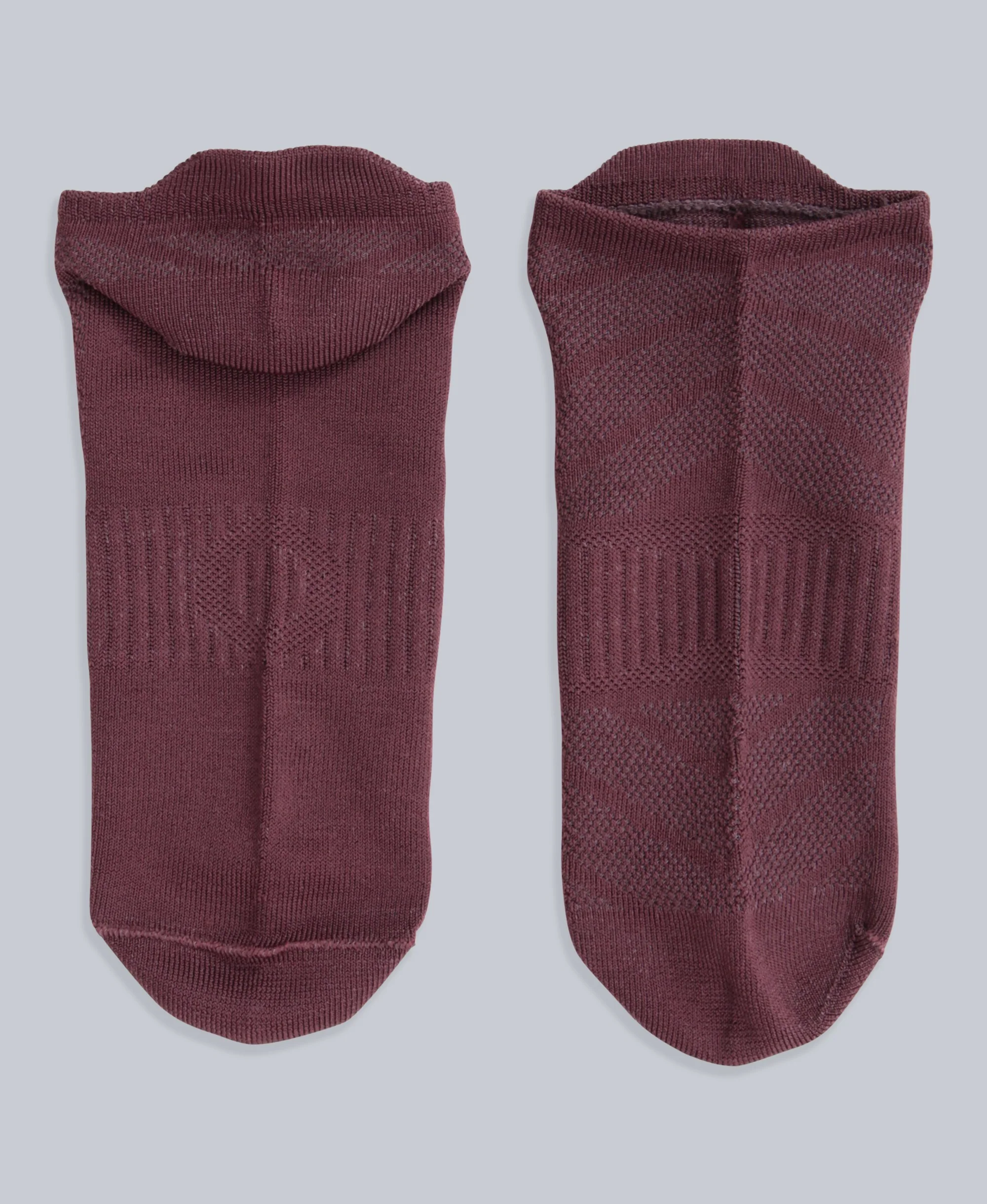 Ocea Womens Lightweight Trainer Socks 3-Pack - Burgundy - Image 5