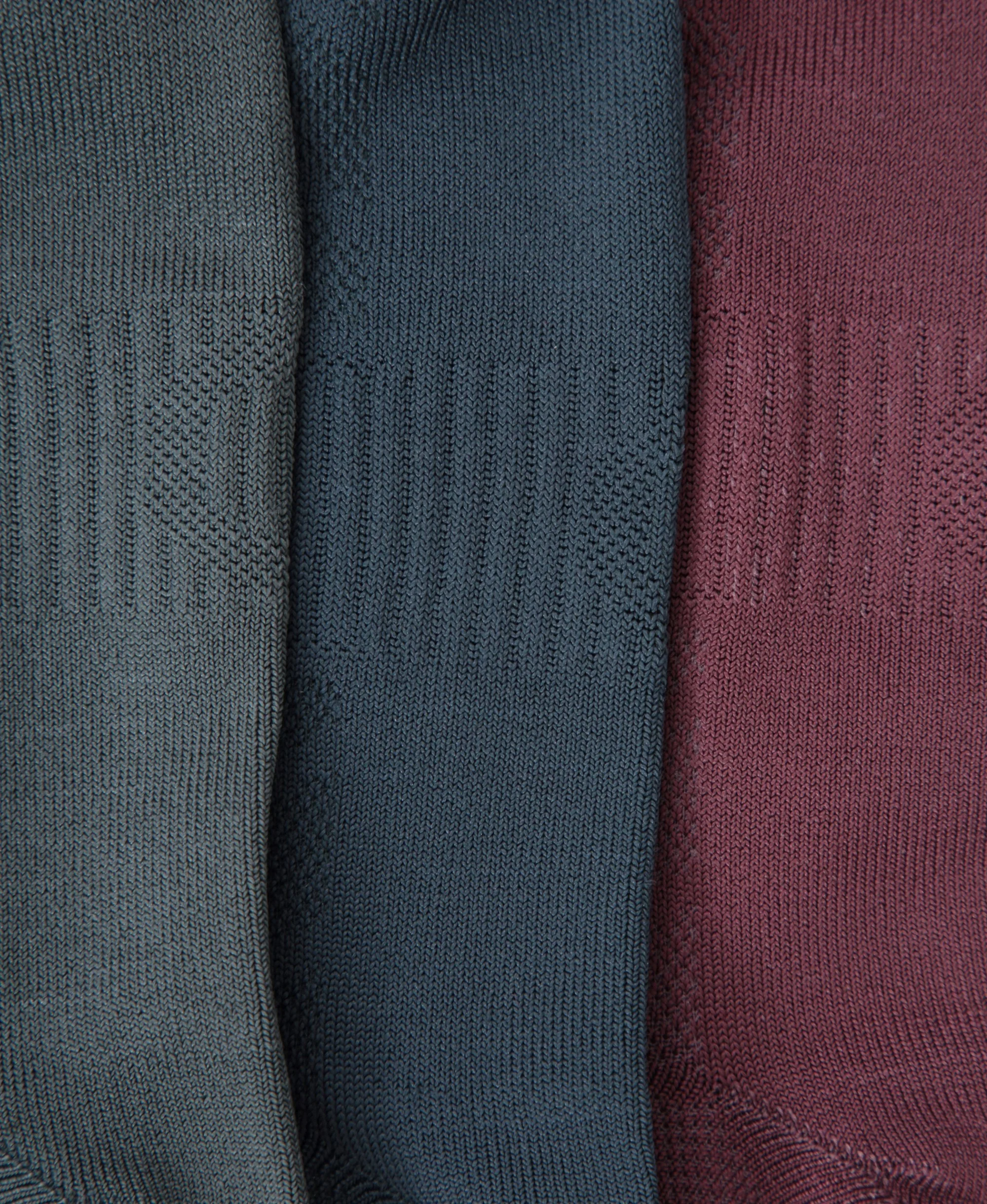 Ocea Womens Lightweight Trainer Socks 3-Pack - Burgundy - Image 8