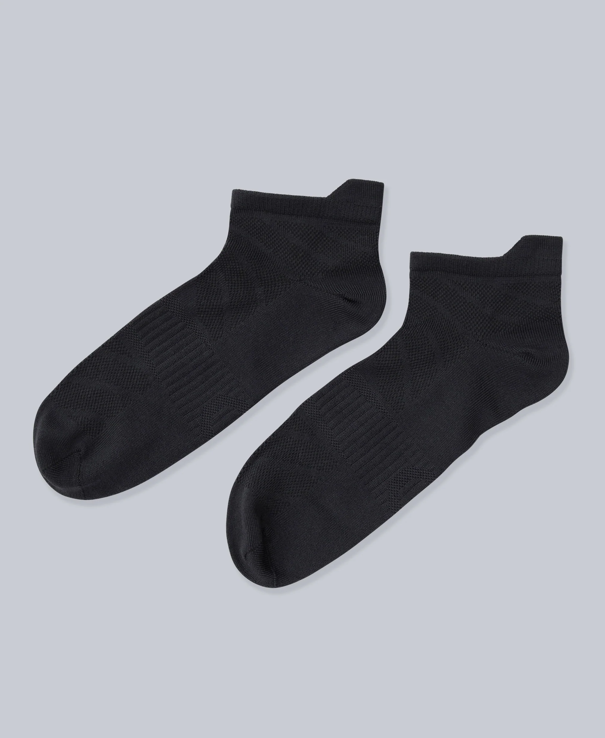 Ocea Womens Lightweight Trainer Socks 3-Pack - Dark Grey - Image 4