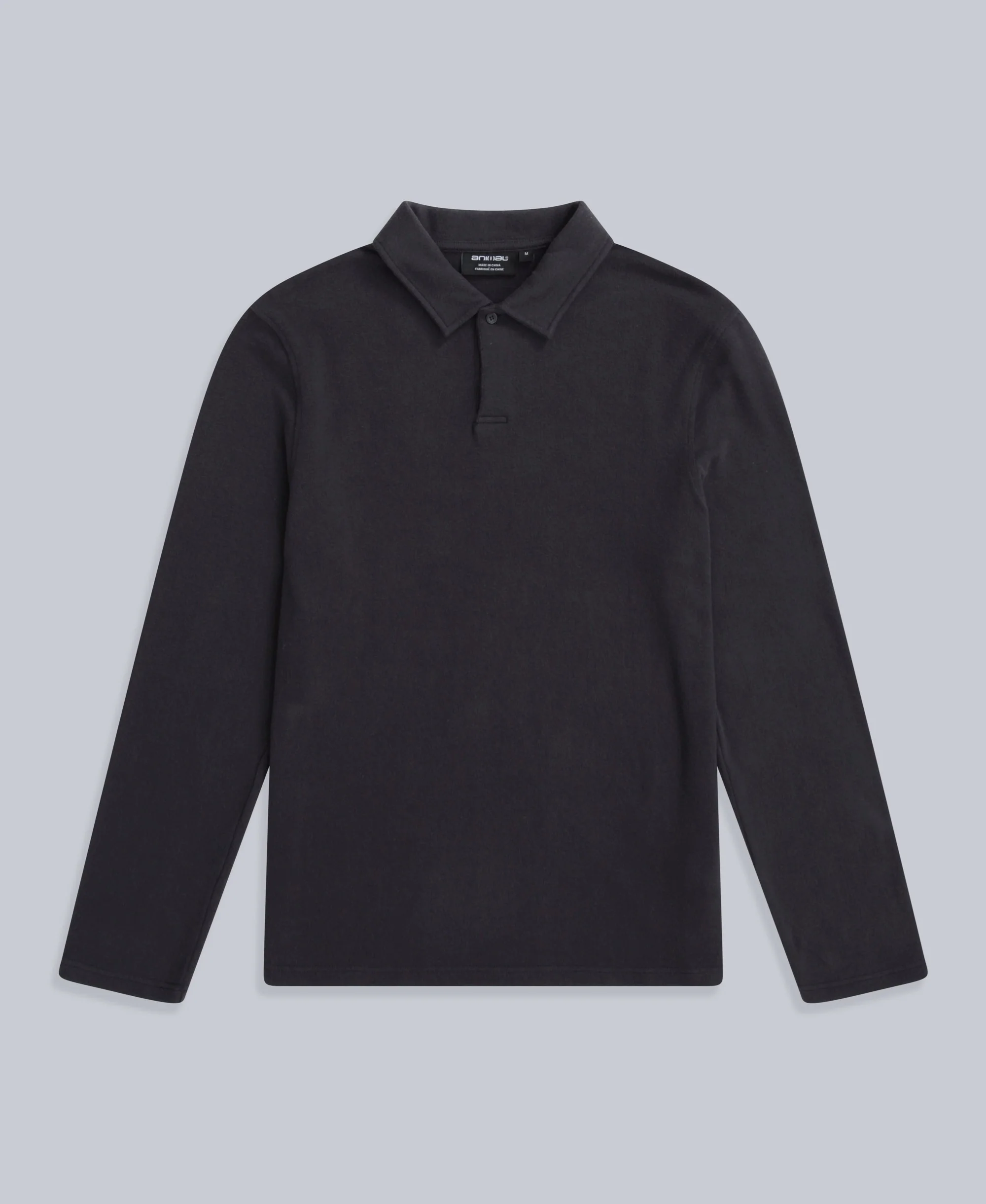 Ollie Mens Long Sleeve Polo - Black - Image 5