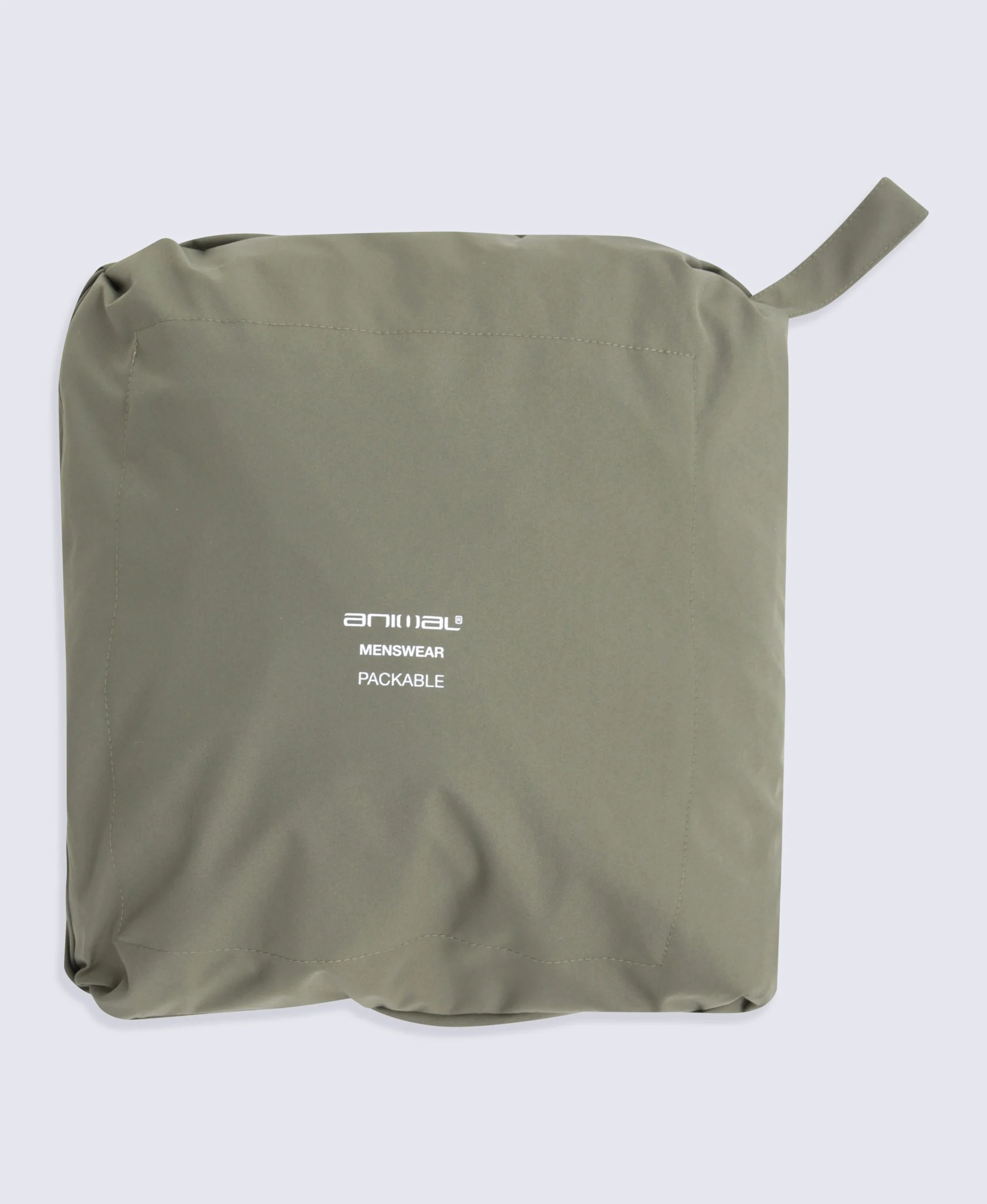 Pace Mens Waterproof Packable Jacket - Dark Khaki - Image 7