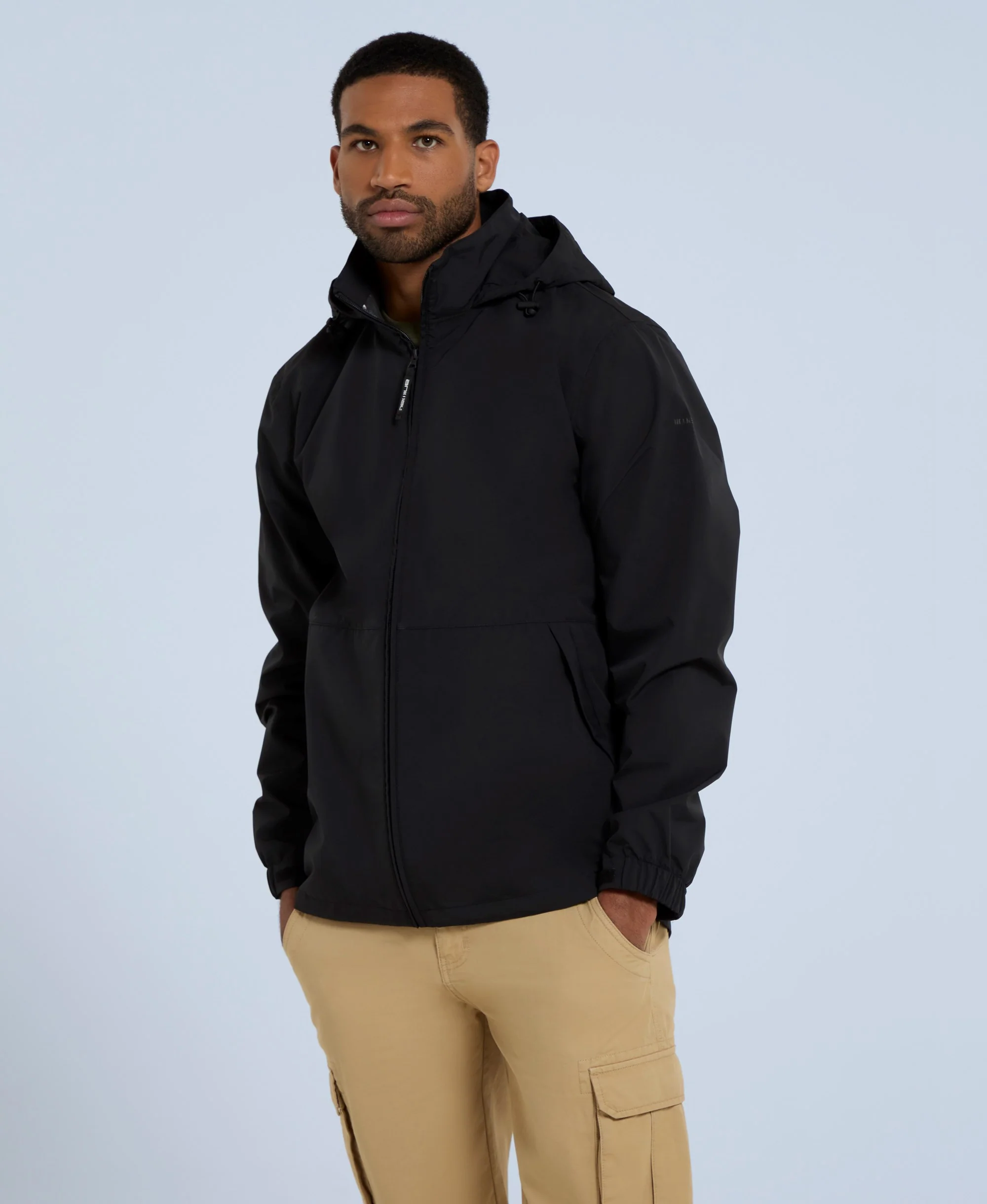Pace Mens Waterproof Packable Jacket - Black - Image 4