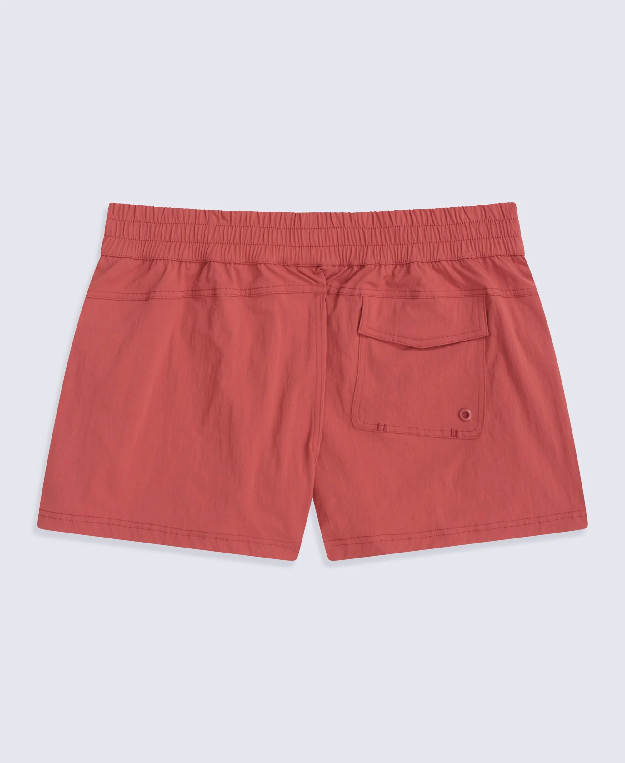 Packable Womens Swim Short - Rust - Image 2