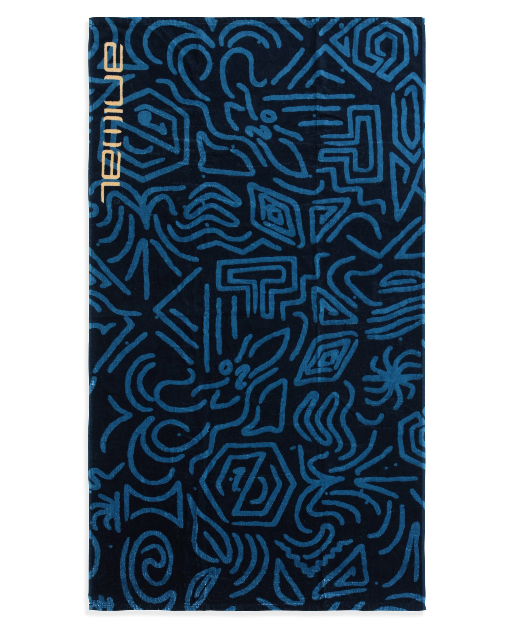 Printed Beach Towel - Blue - Image 6