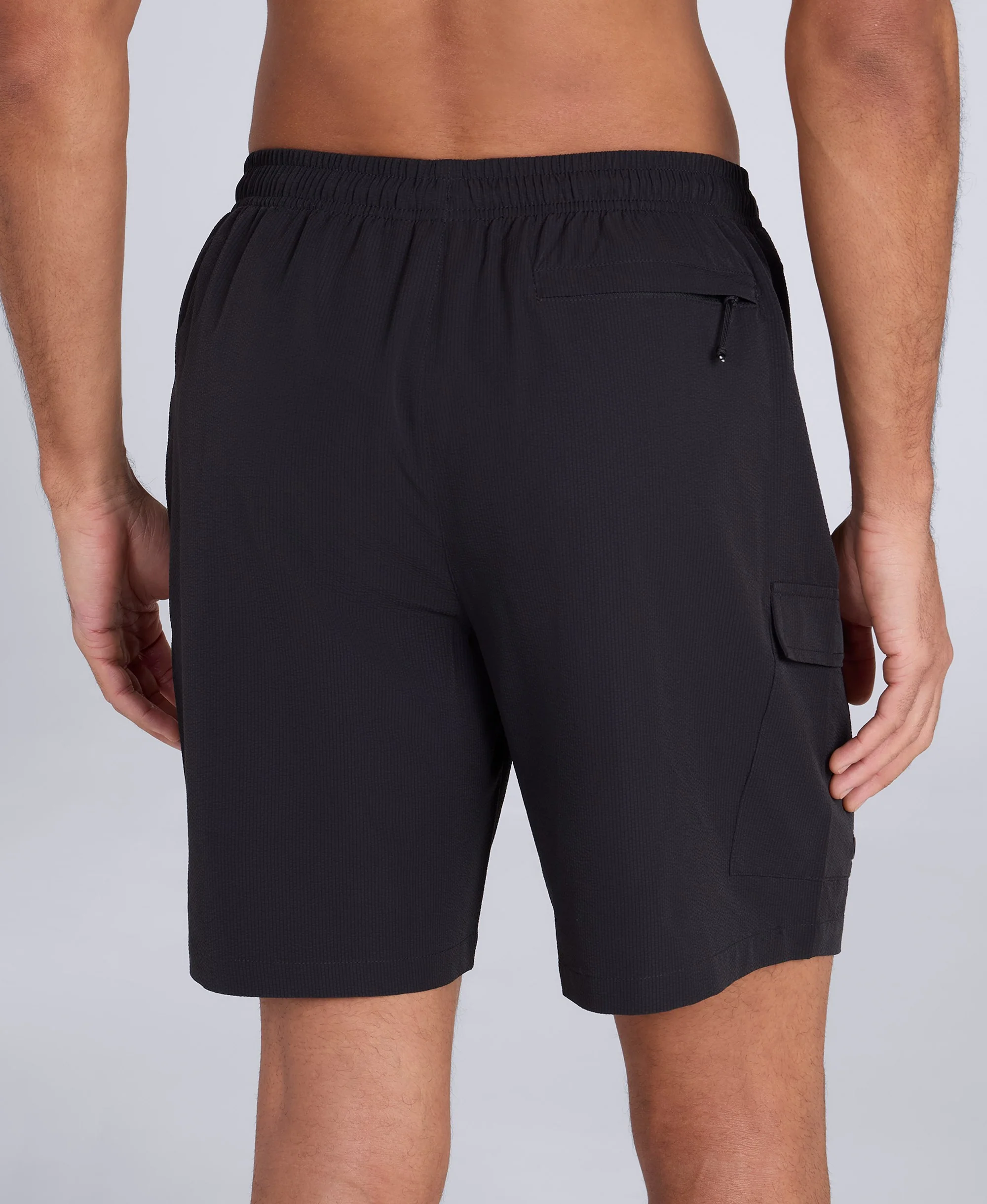 Reeva Mens Hybrid Swim Shorts - Black - Image 3