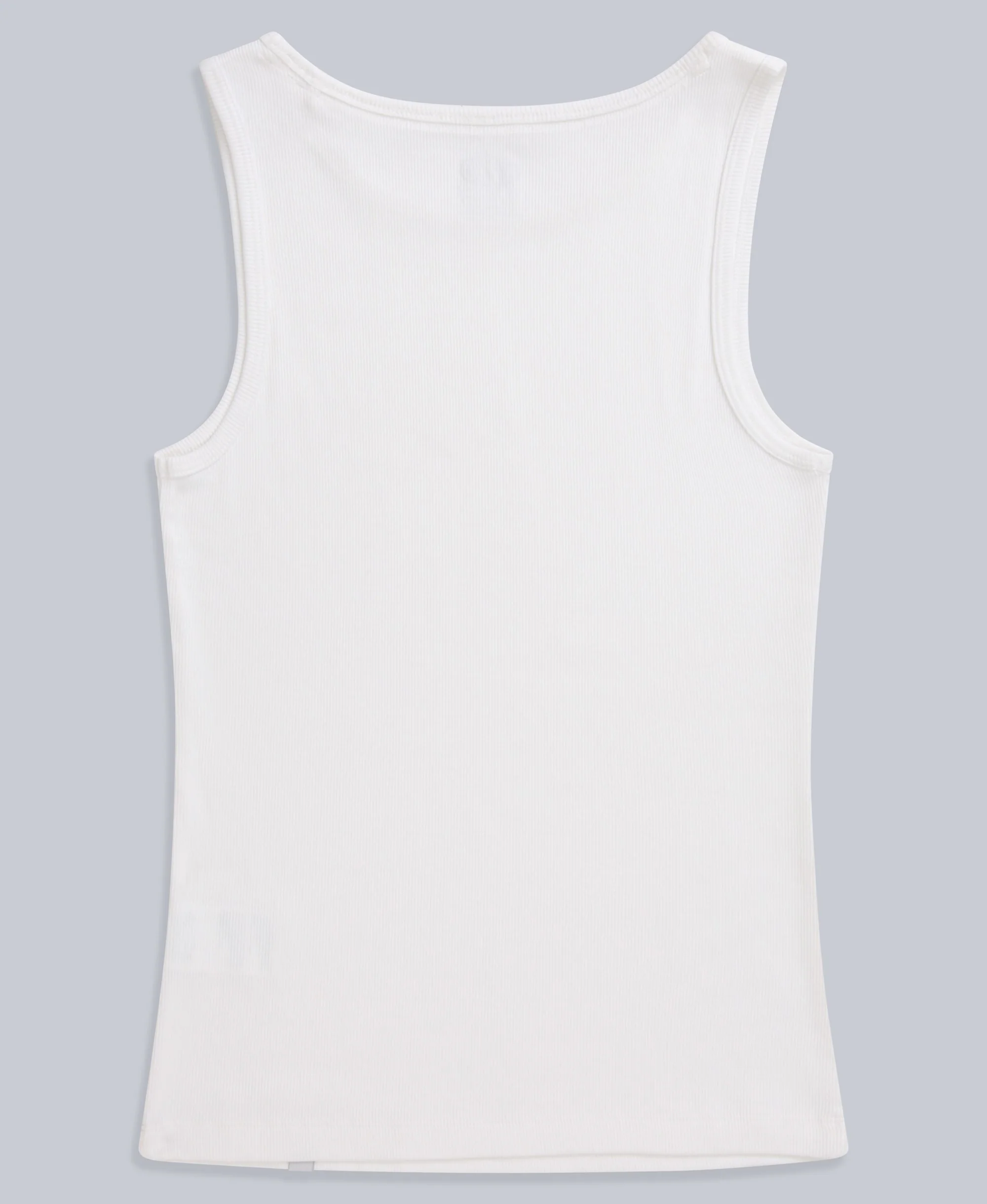 Ribbed Womens Tank Top - White - Image 12