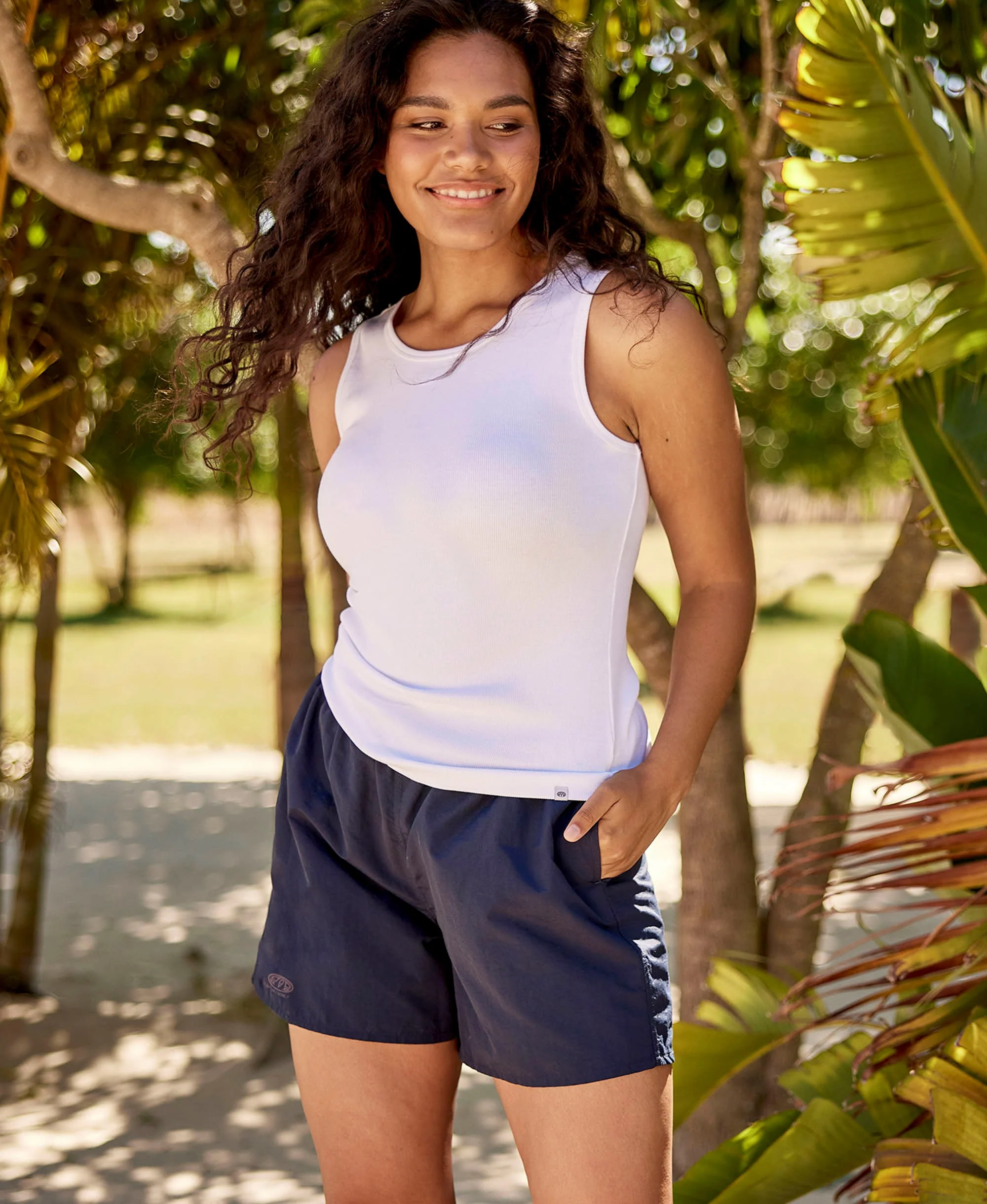 Ribbed Womens Tank Top - White - Image 6