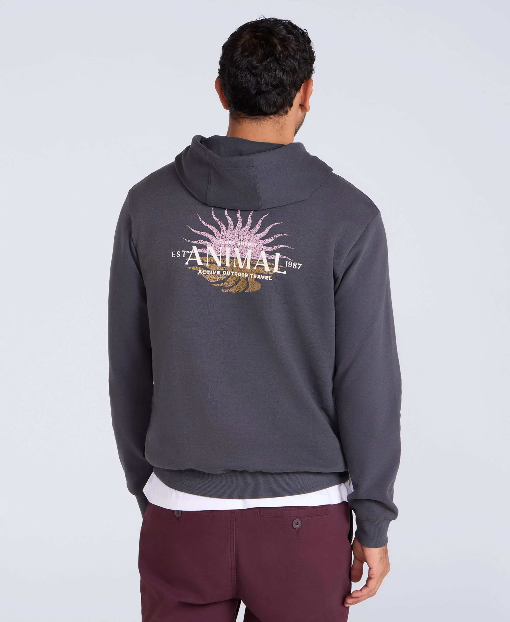 River Mens Hoodie - Alloy Grey - Image 2