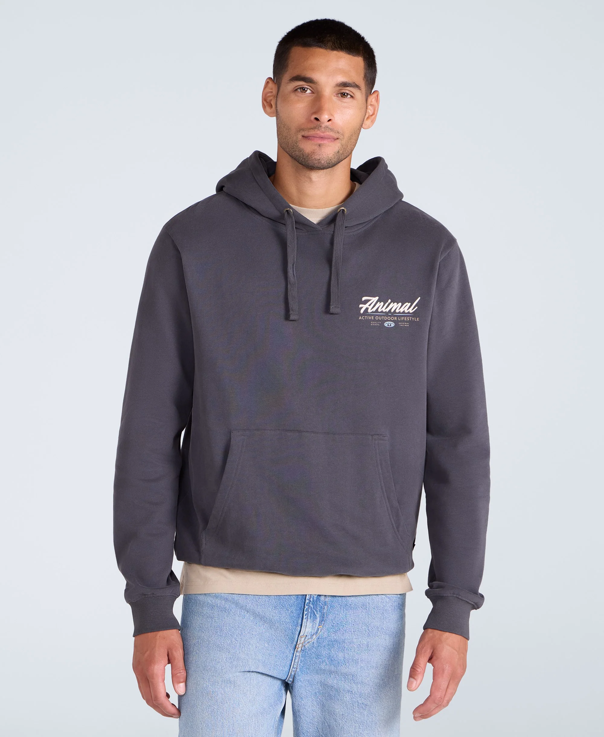 River Mens Hoodie - Black