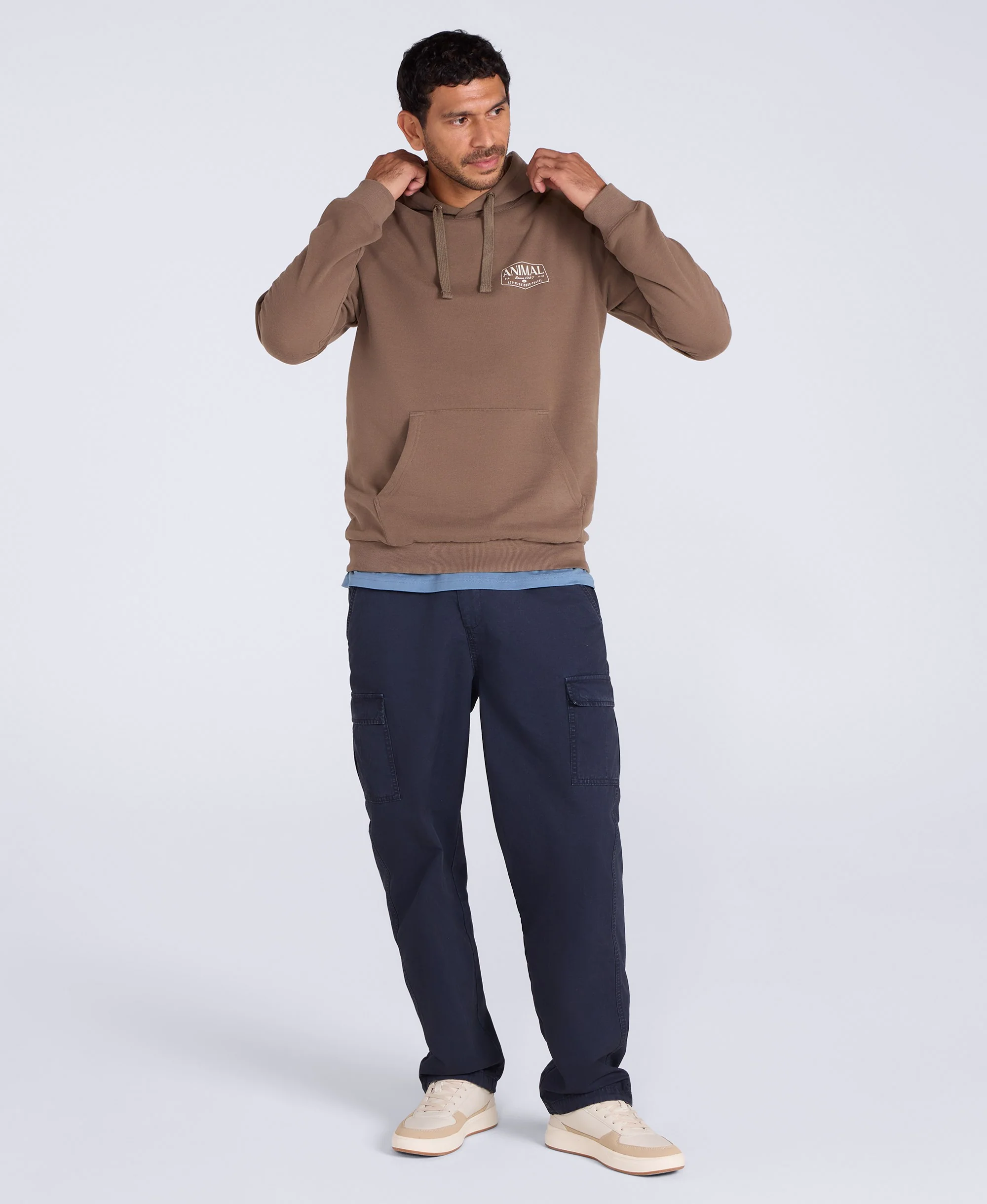 River Mens Hoodie - Brown - Image 3