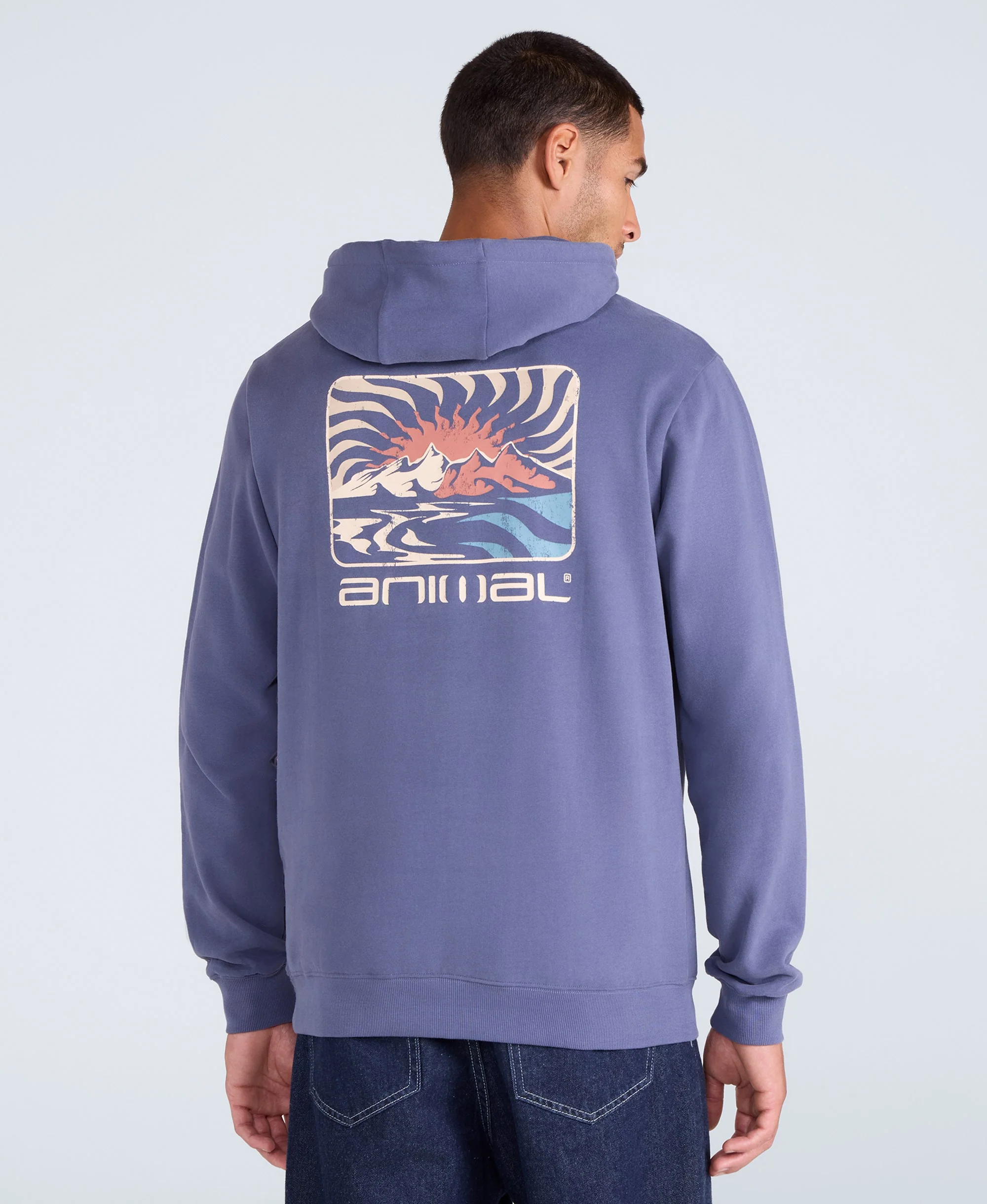 River Mens Hoodie - Corn Blue - Image 2