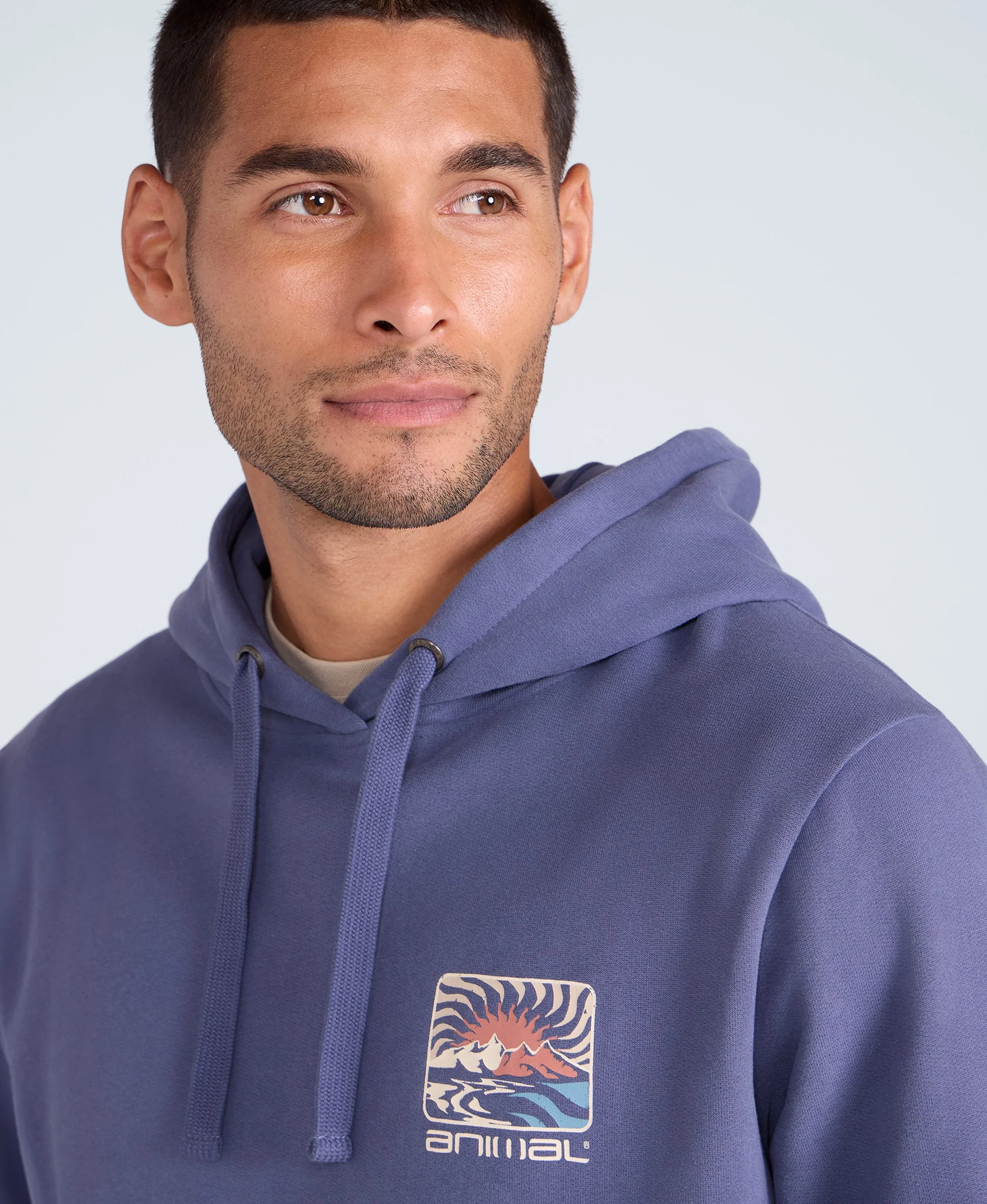 River Mens Hoodie - Corn Blue - Image 3