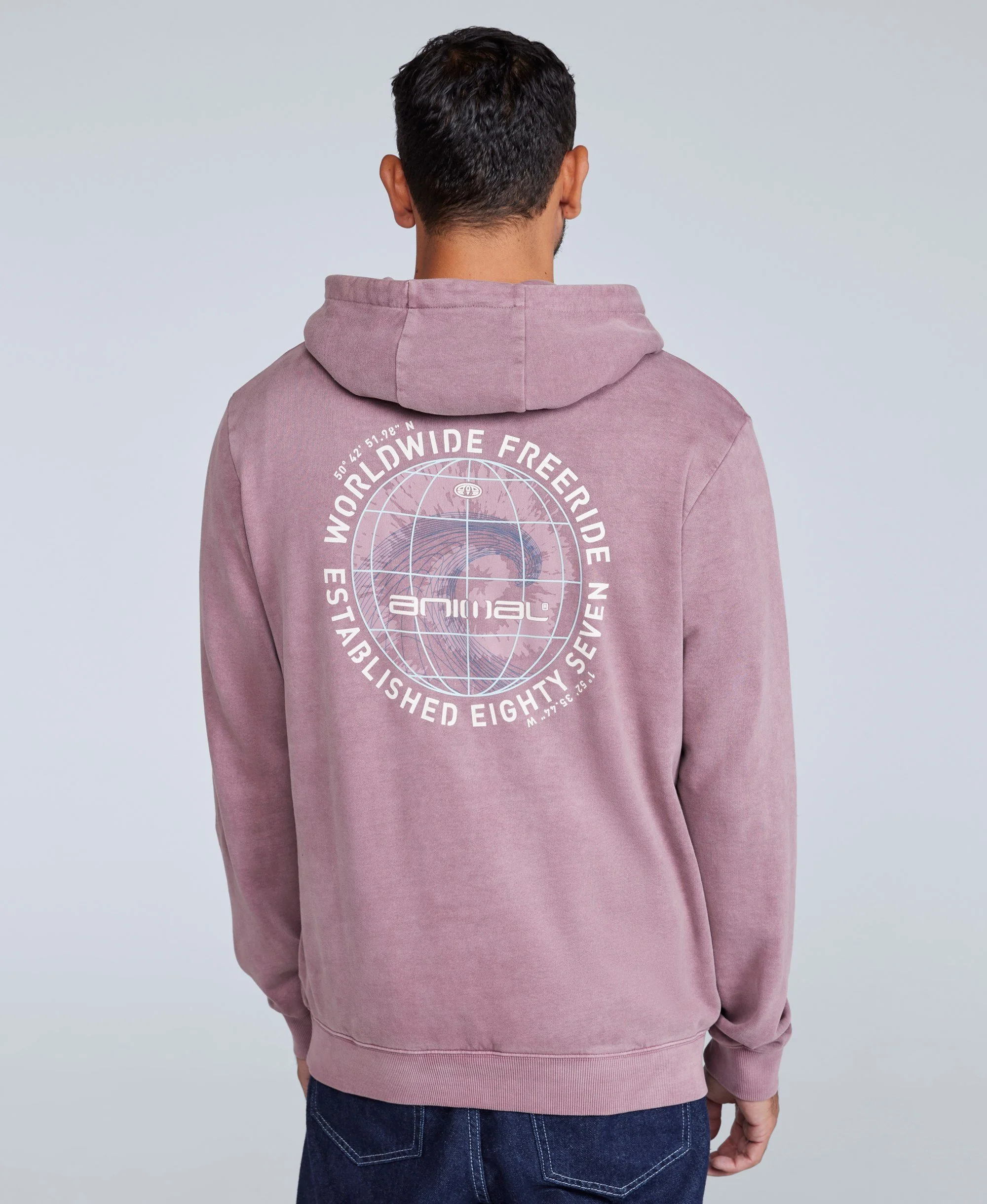 River Mens Hoodie - Grape - Image 3