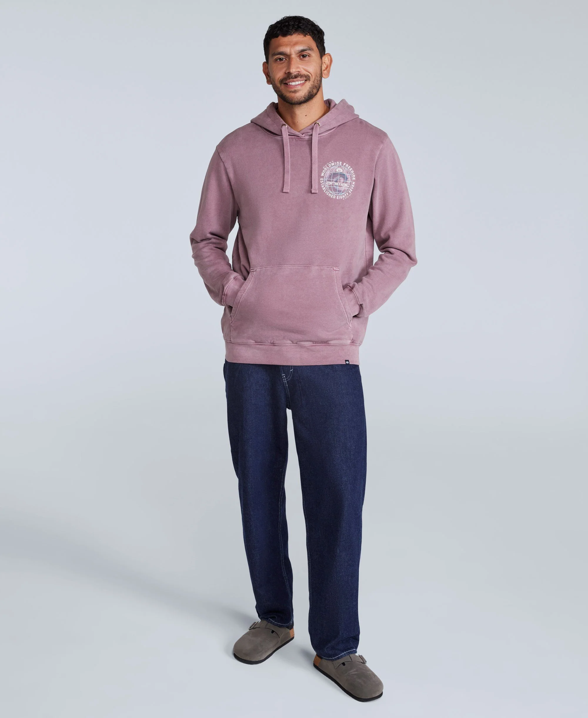 River Mens Hoodie - Grape - Image 4