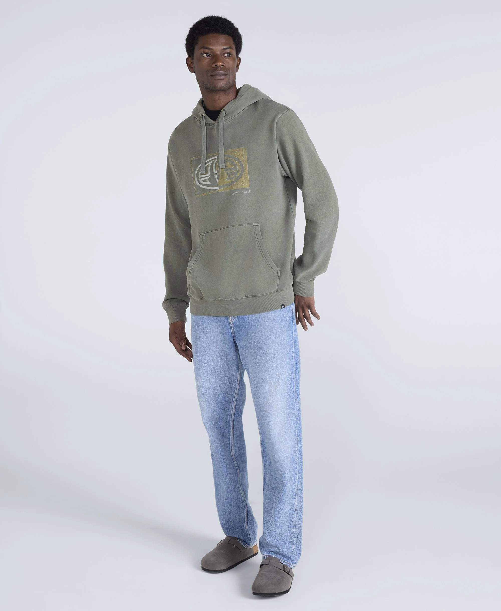 River Mens Hoodie - Khaki - Image 2