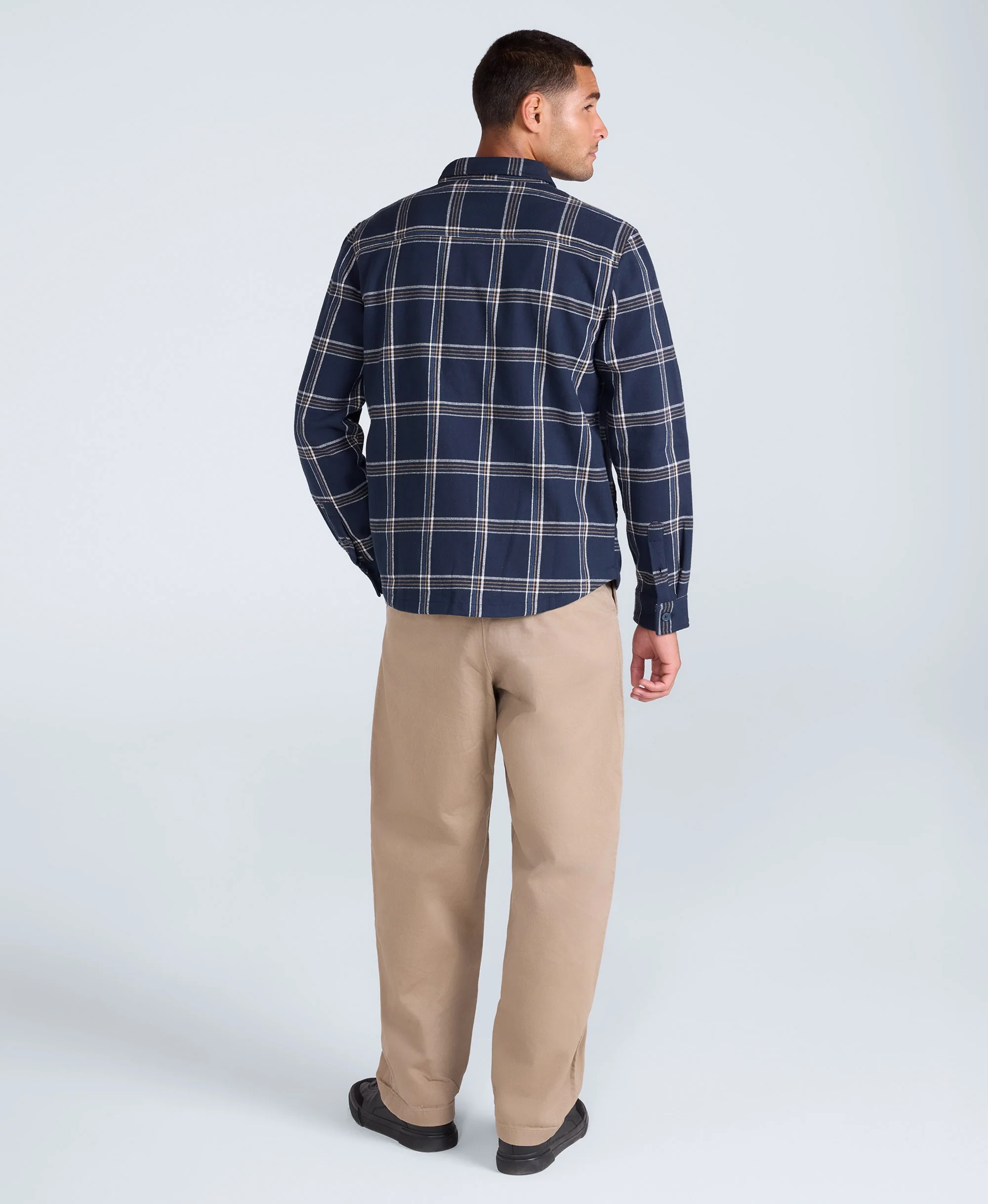 Seth Mens Fleece Bonded Shacket - Blue - Image 4