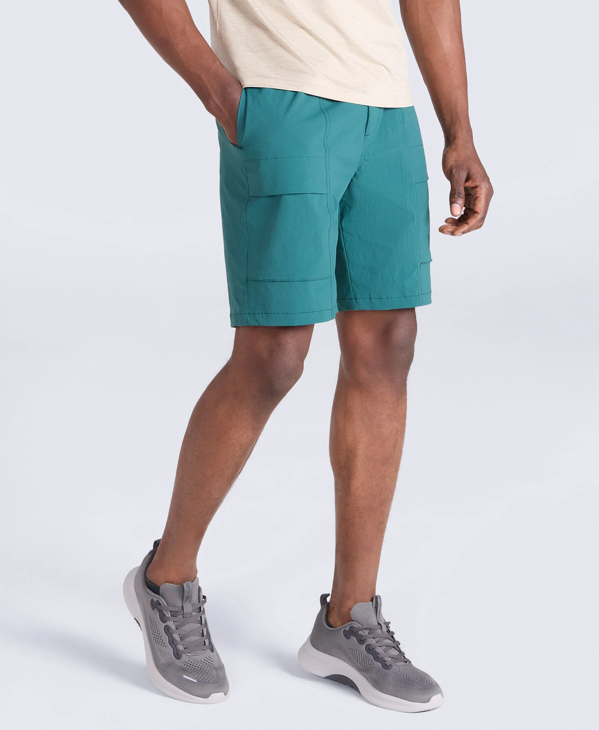 Tech Cargo Mens Shorts - Green