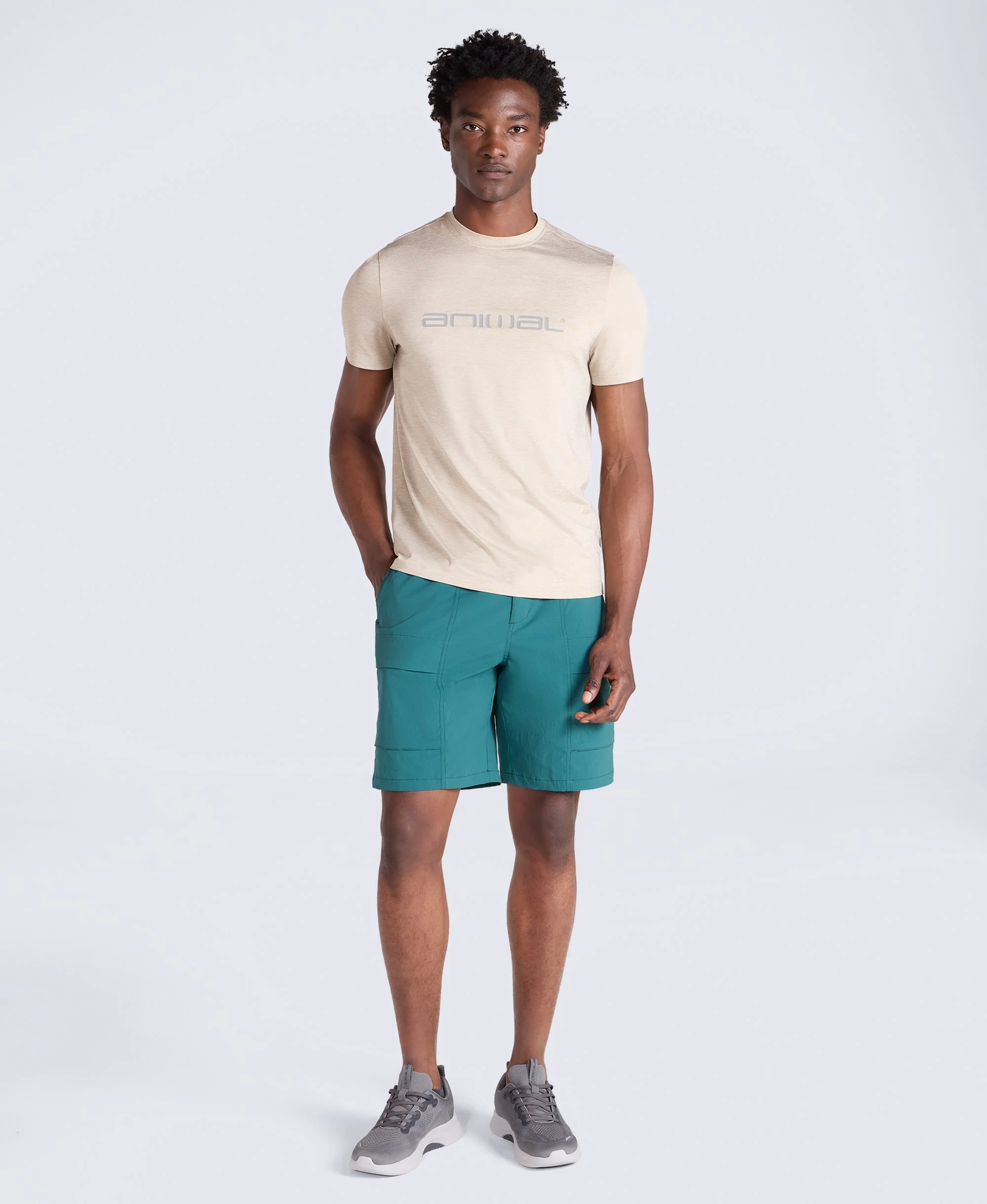 Tech Cargo Mens Shorts - Green - Image 2