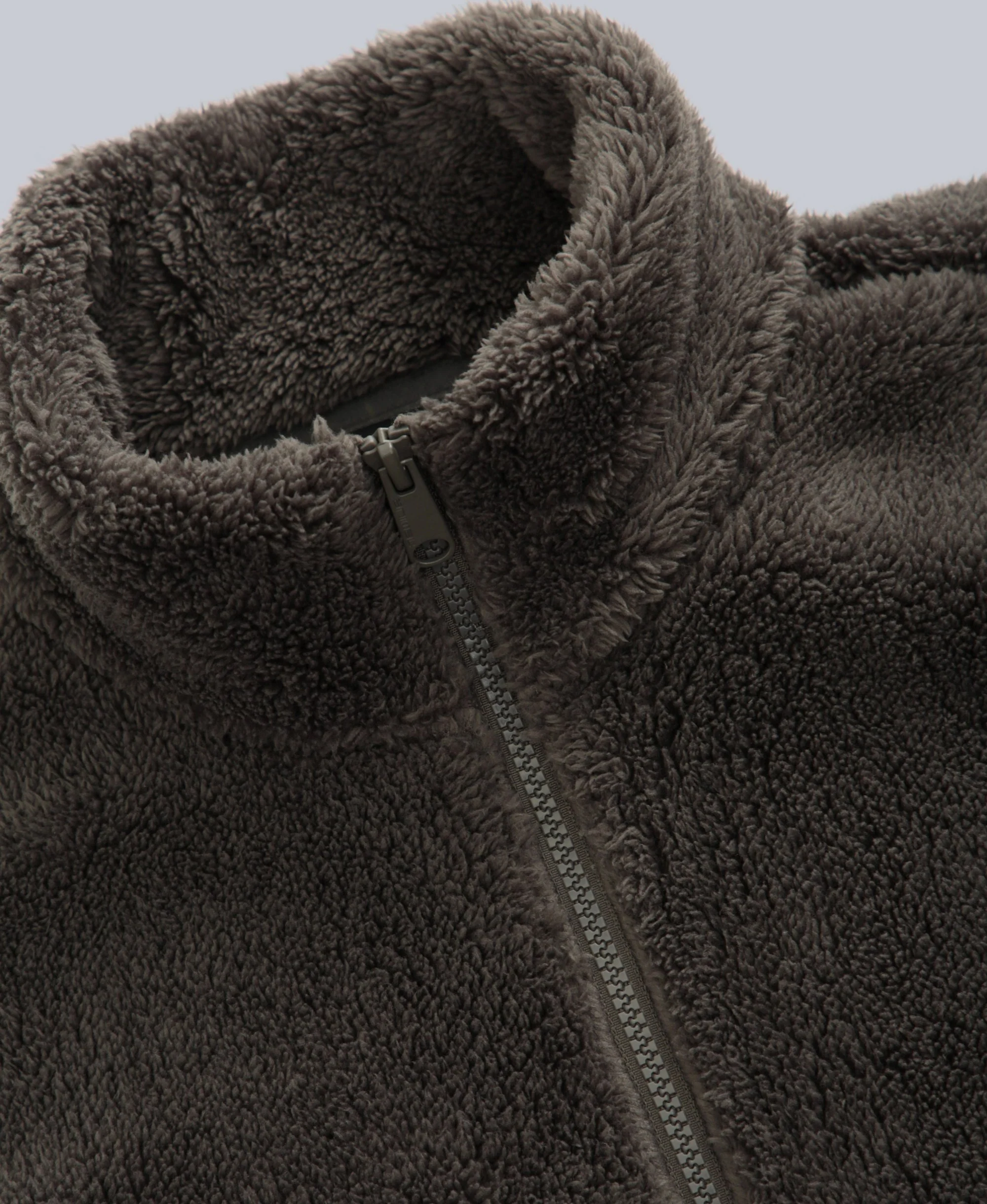 Teddy Mens Fleece Jacket - Dark Khaki - Image 7