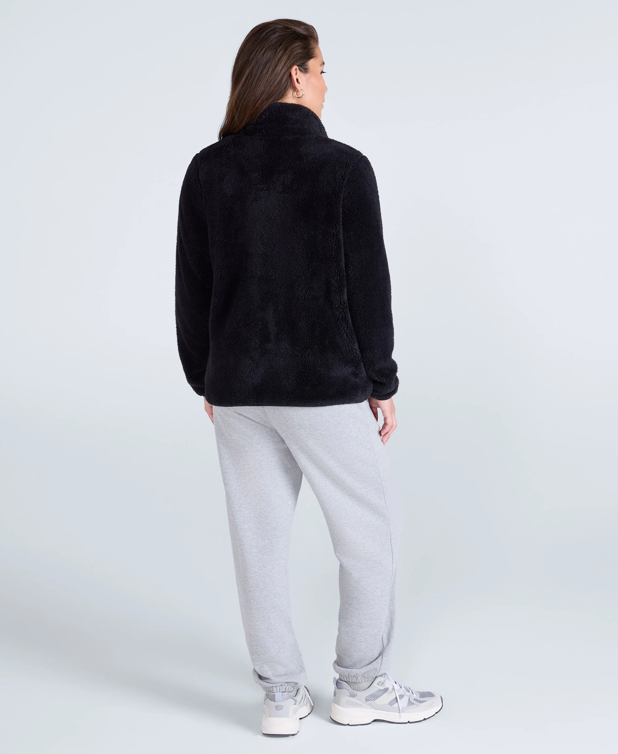 Teddy Womens Full Zip Fleece - Jet Black - Image 4