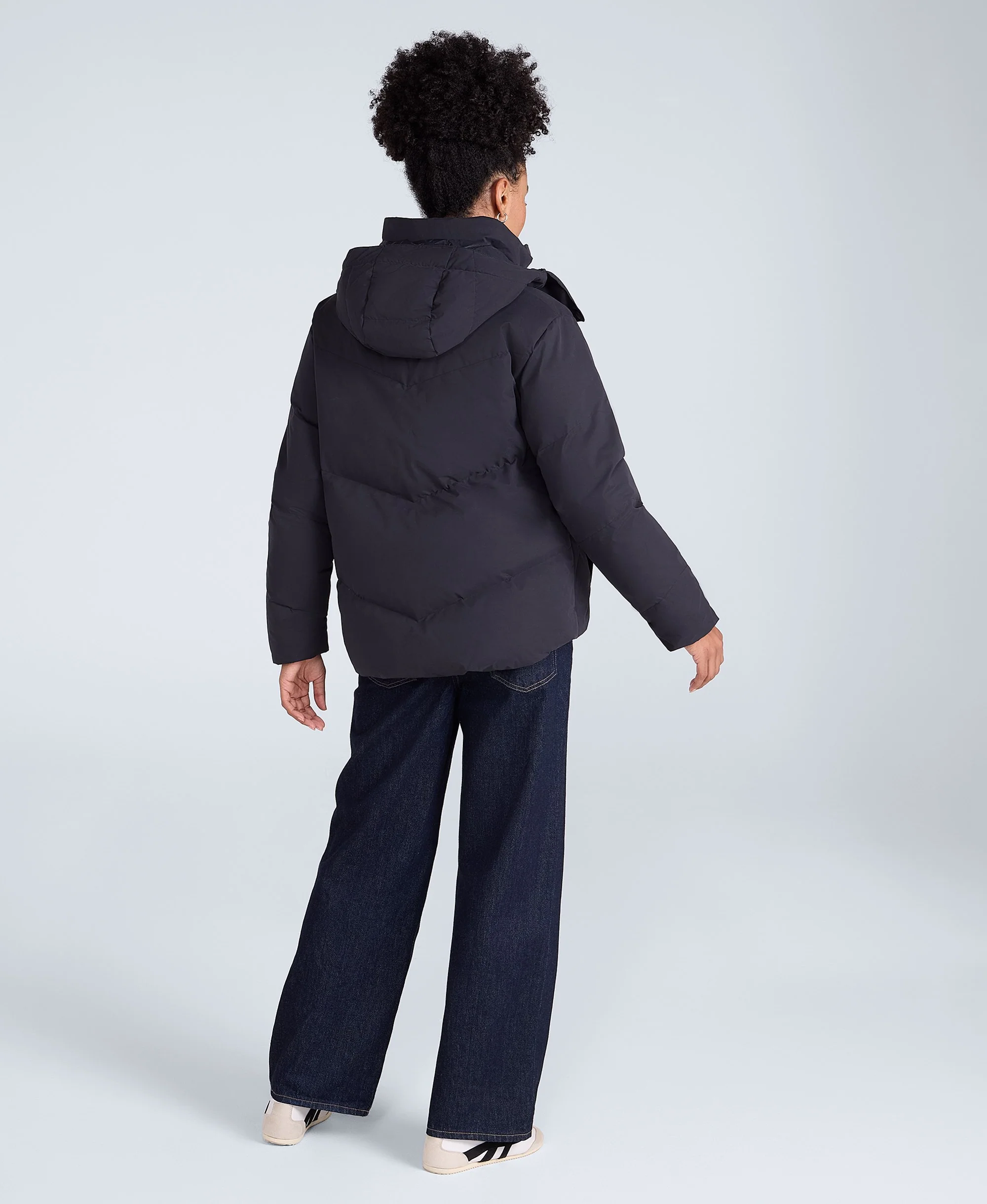 Tess Womens Down Jacket - Black - Image 4