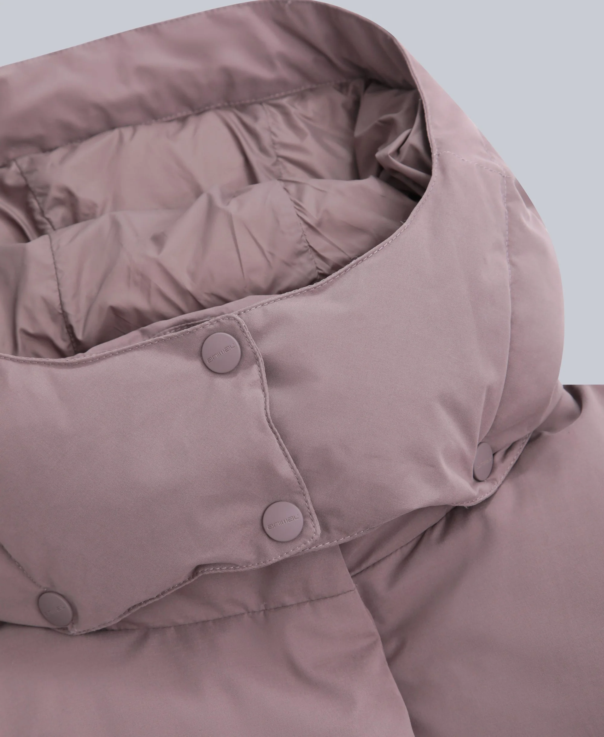 Tess Womens Long Line Down Jacket - Taupe - Image 7