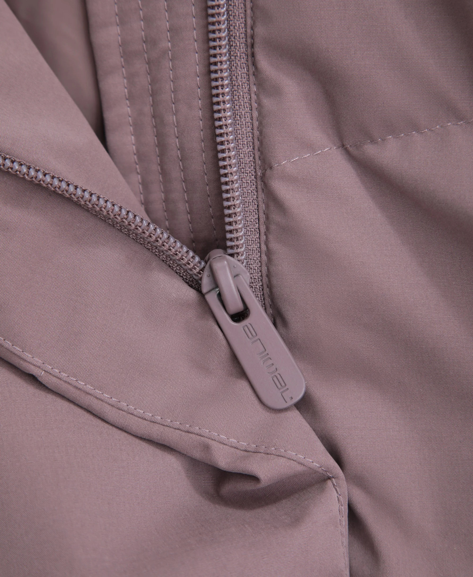 Tess Womens Long Line Down Jacket - Taupe - Image 9