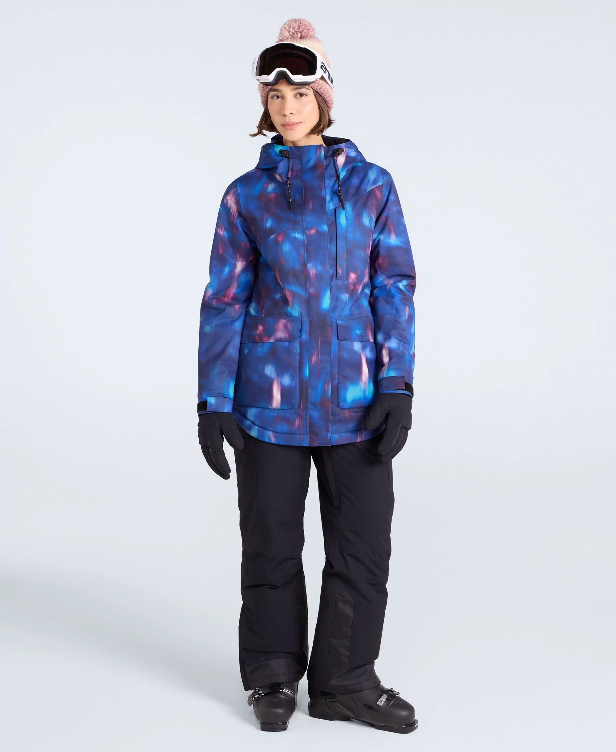 Tignes Printed Womens Snow Jacket - Purple - Image 3