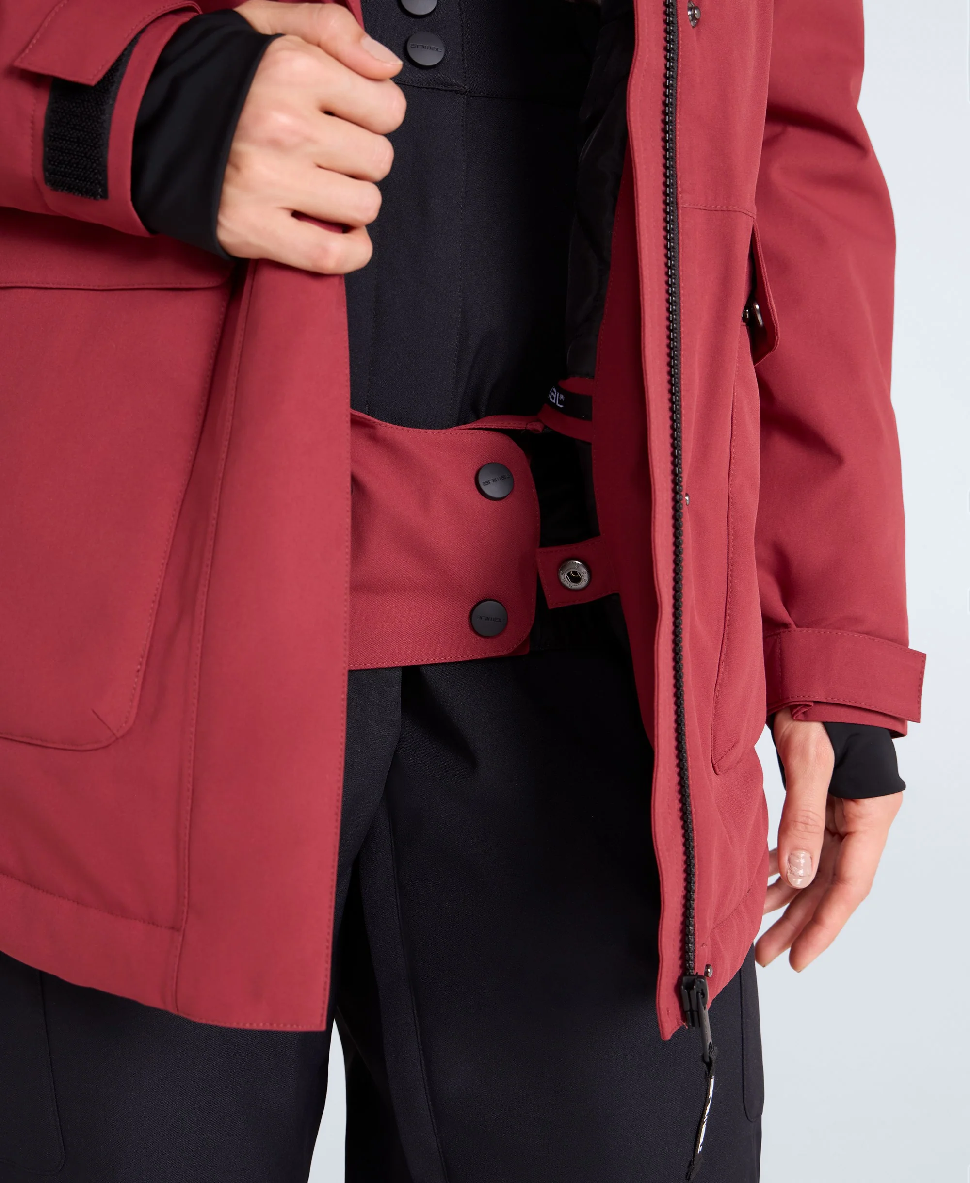 Tignes Womens Snow Jacket - Red - Image 4