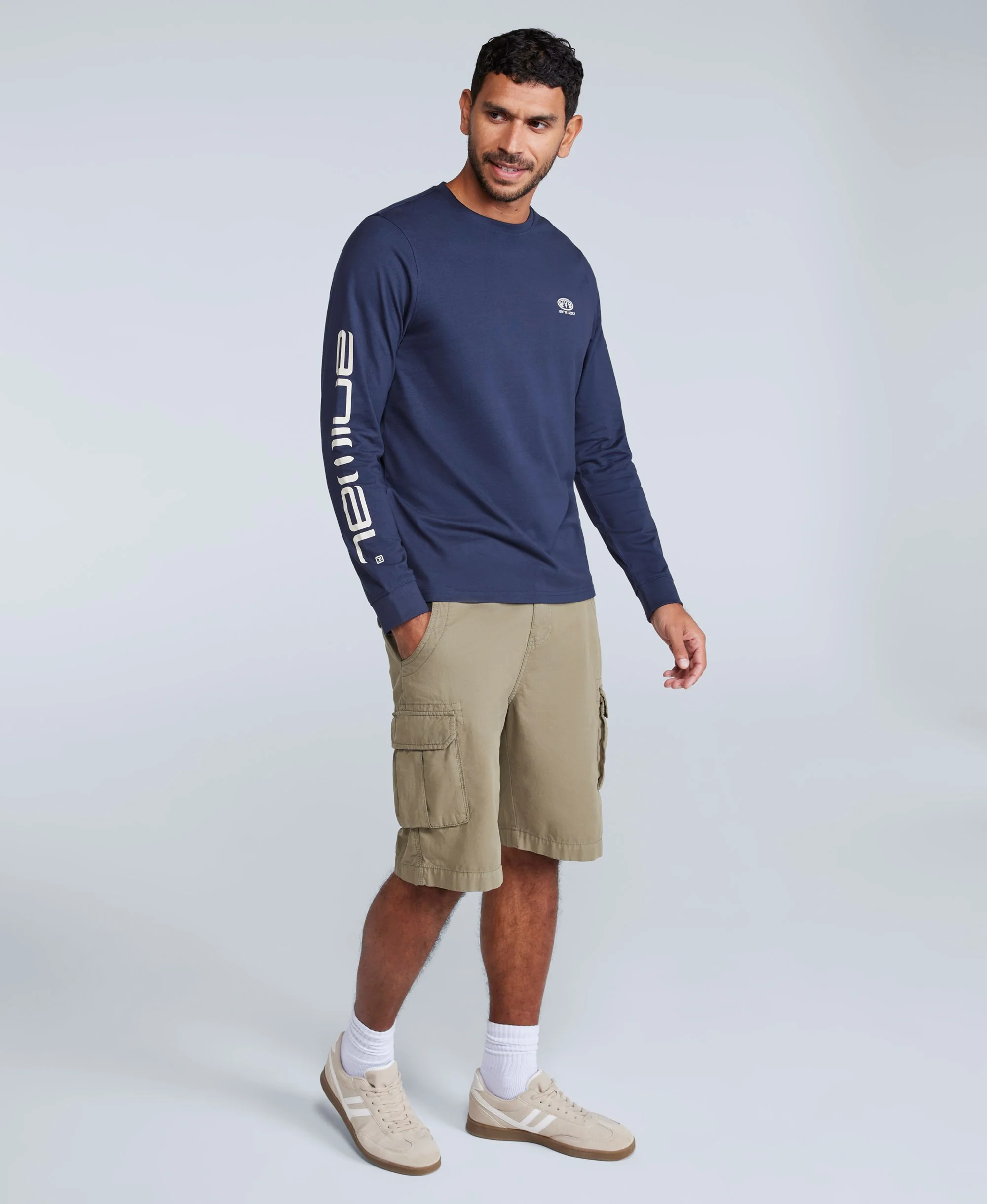 Tommy Mens Graphic Long Sleeve Tee - Dark Blue - Image 4