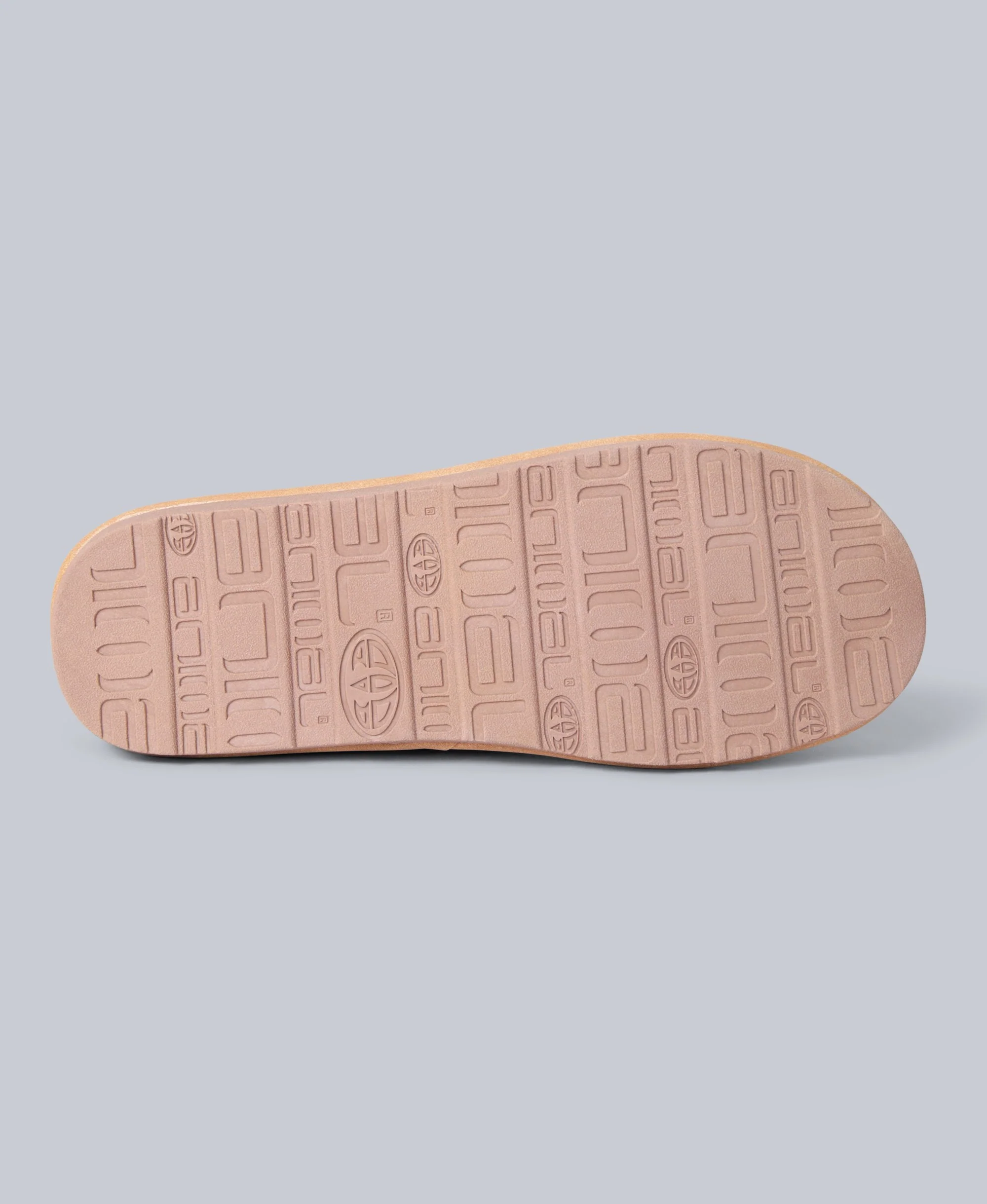 Unisex Borg Lined Slippers - Beige - Image 3