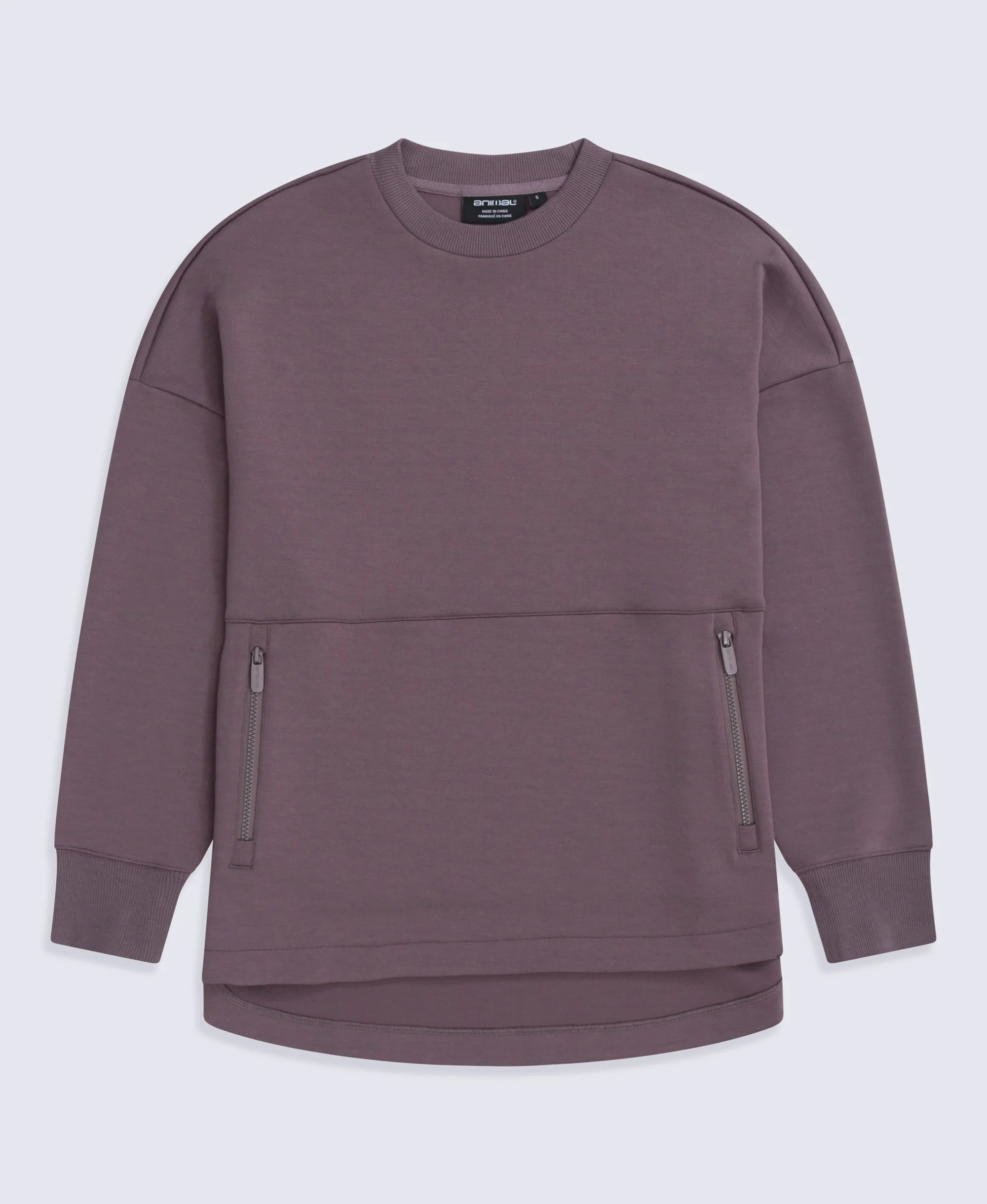 Vicky Womens Longline Sweat - Purple - Image 5