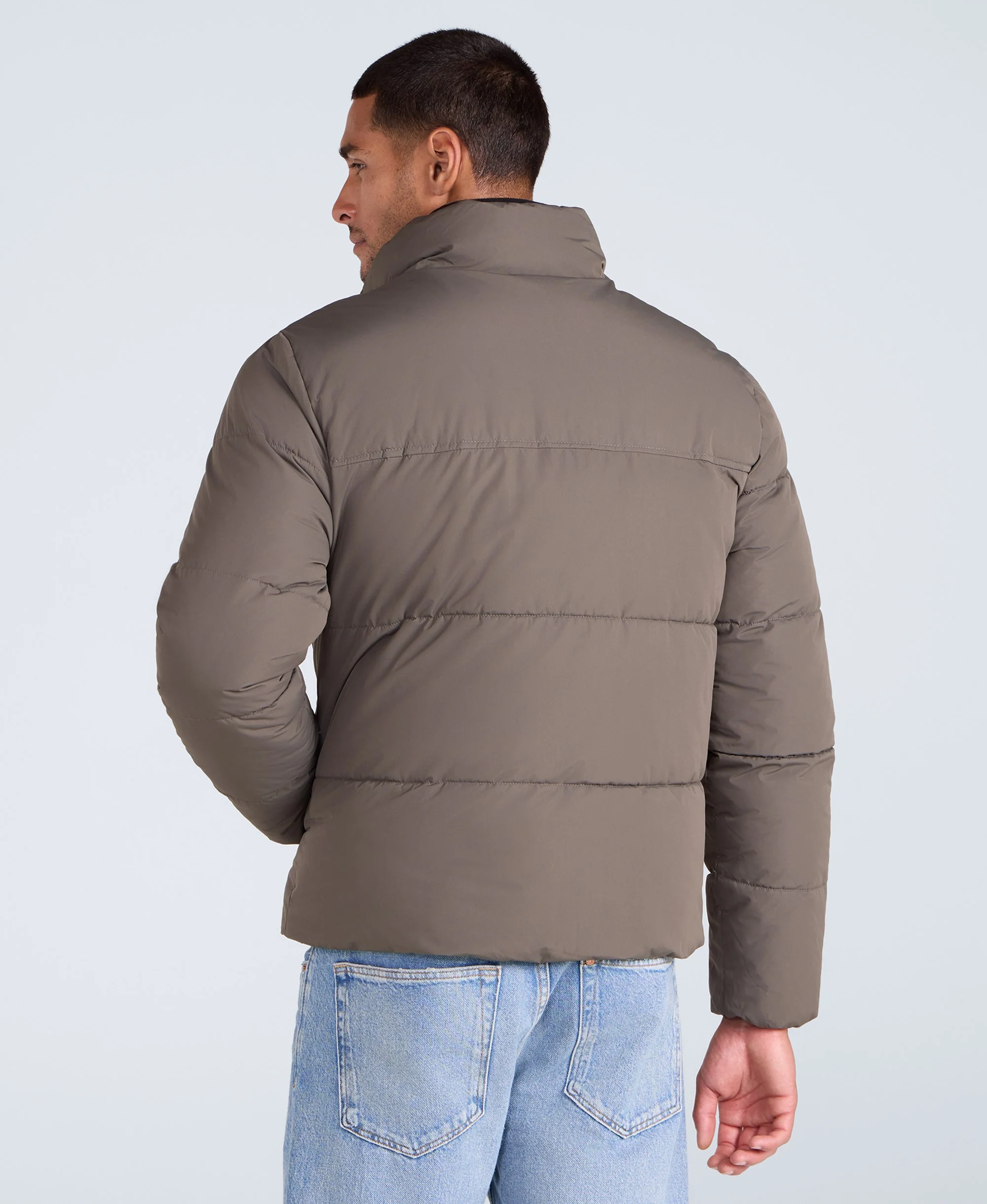 Volt Mens Padded Jacket - Dark Khaki - Image 4
