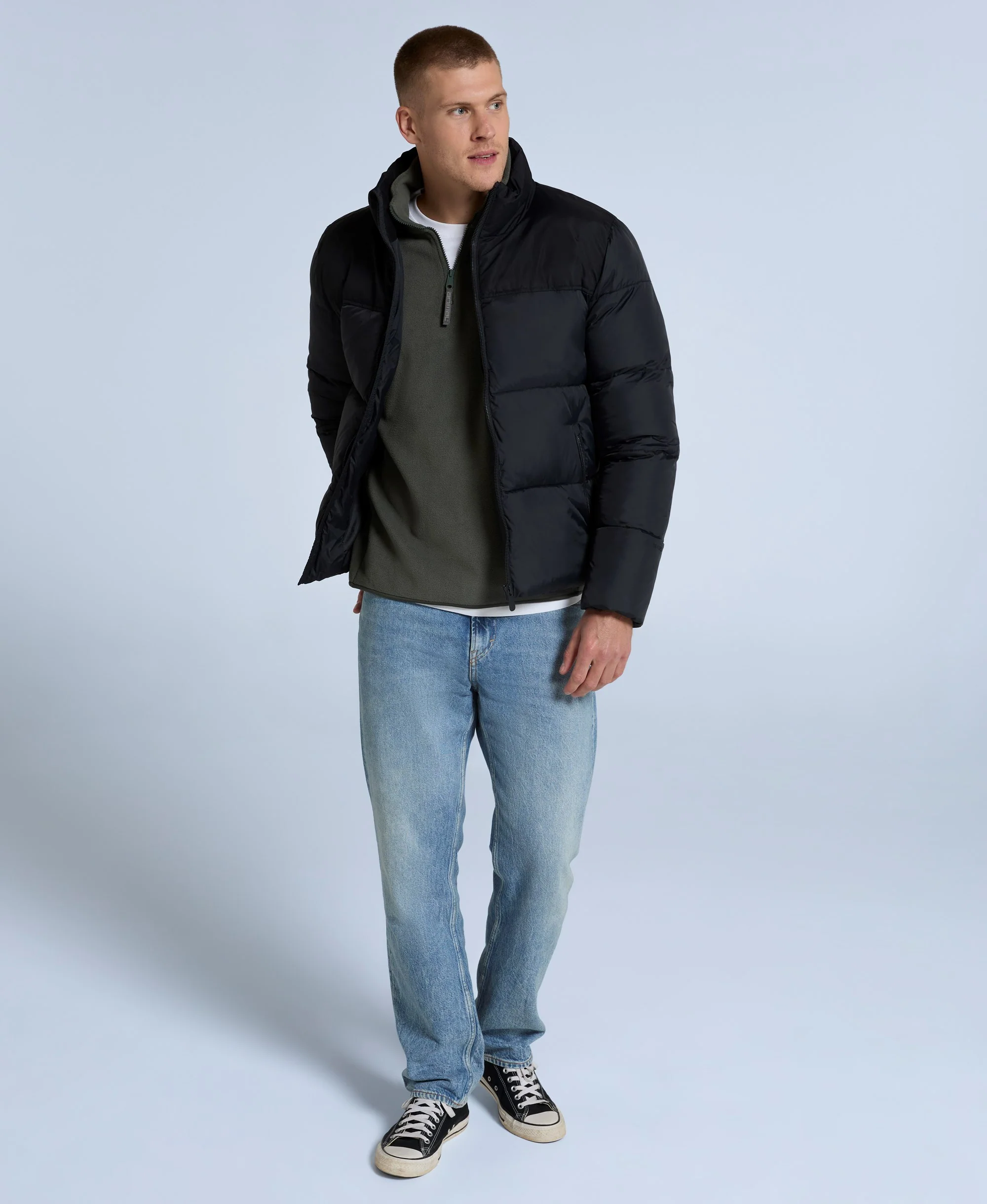 Volt Mens Padded Jacket - Jet Black - Image 2