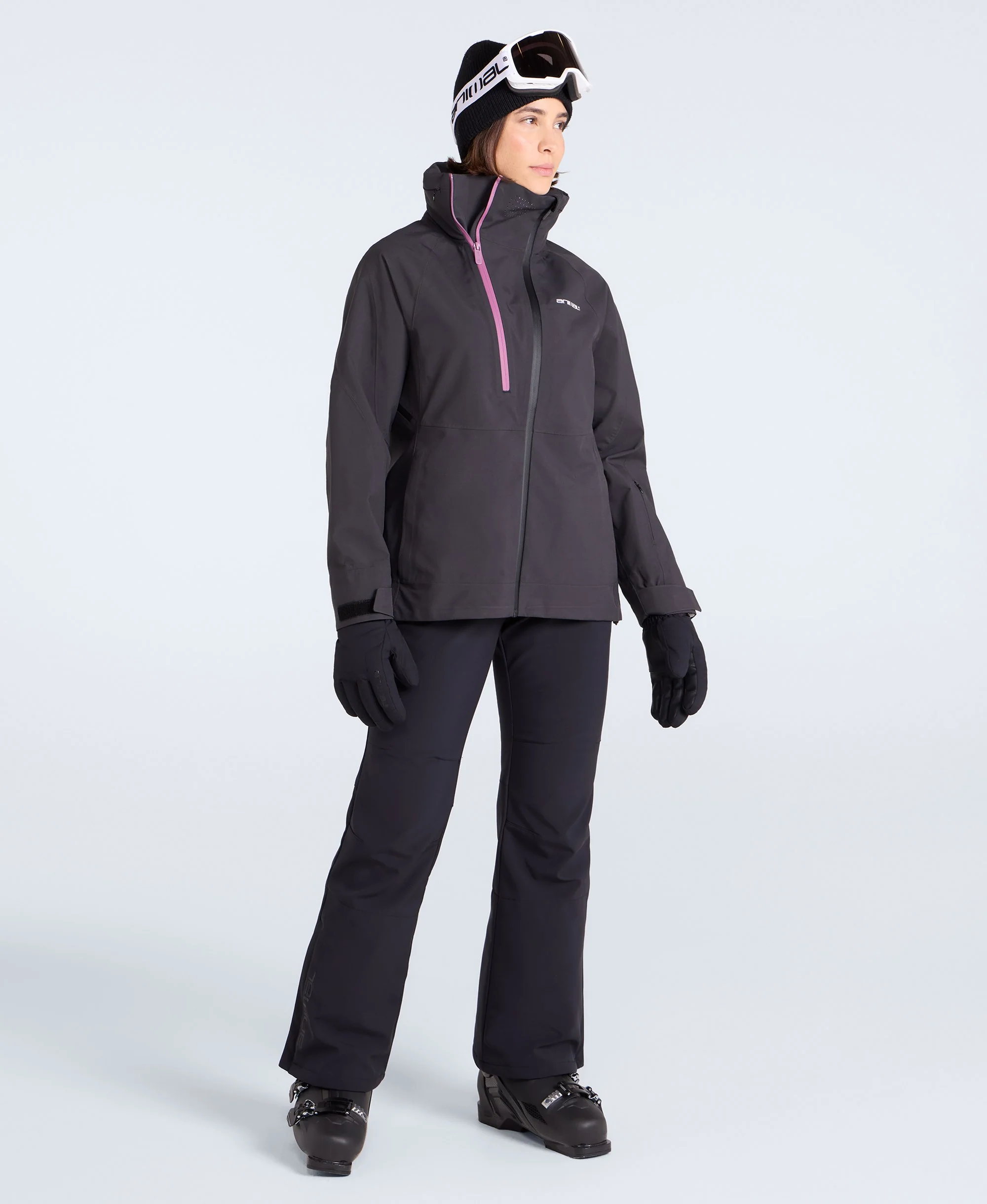 Vortex Womens 3 Layer Ski Jacket - Black - Image 2
