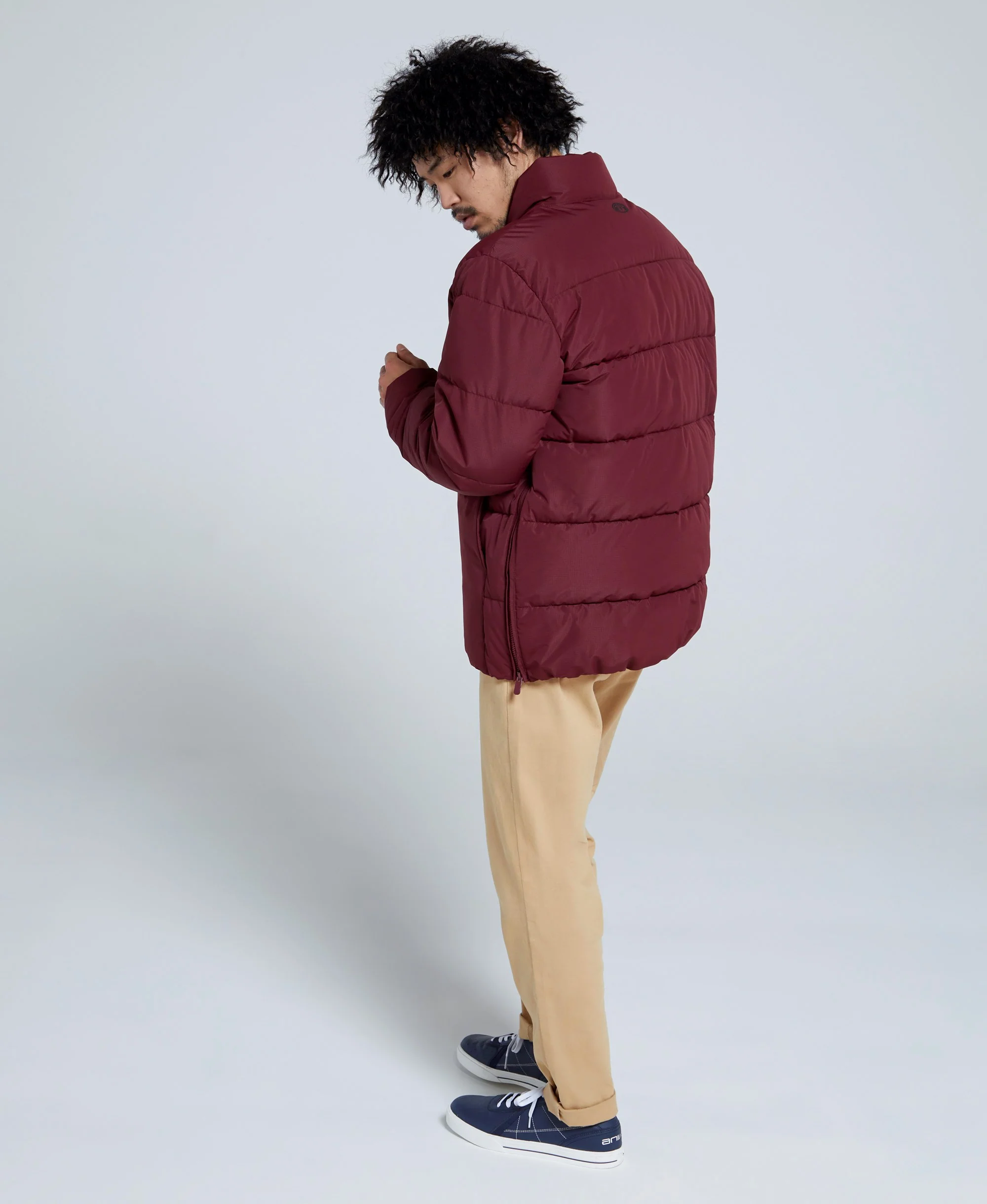 Westbay Mens Puffer Jacket - Burgundy - Image 4