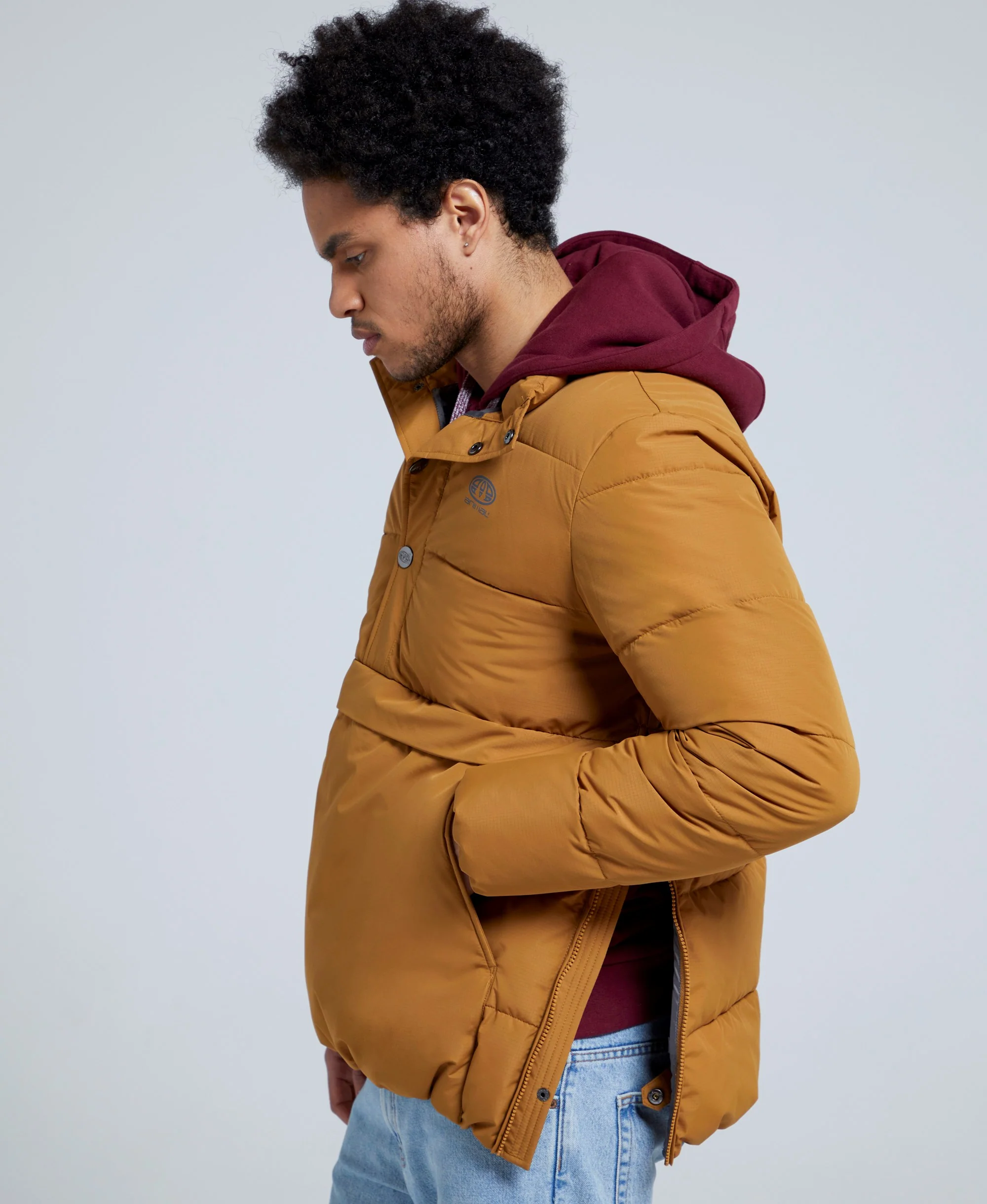Westbay Mens Puffer Jacket - Mustard - Image 3