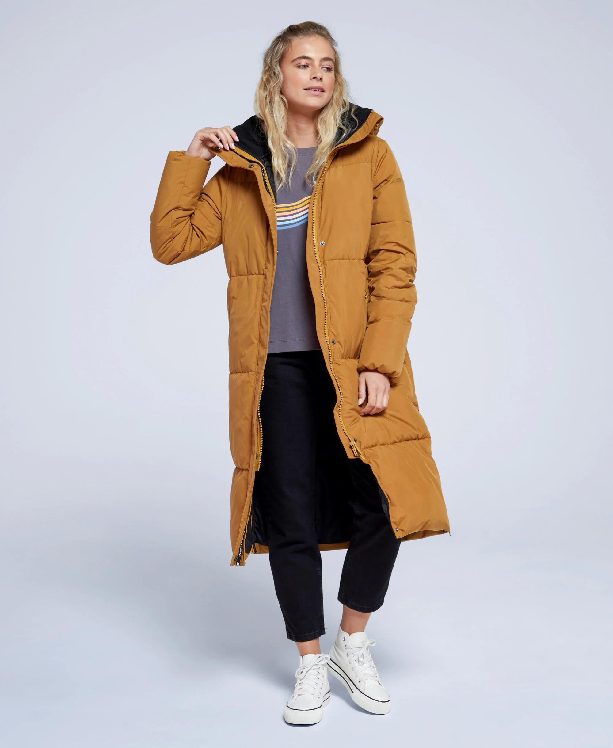 Wilding Womens Padded Jacket - Mustard - Image 4