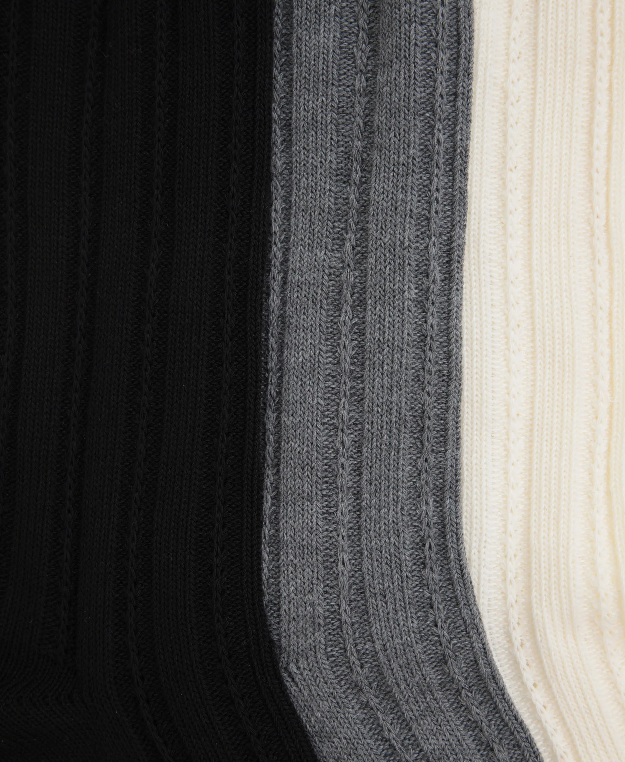 Willow Womens Twisted Ribbed Socks- 3 Pack - Dark Grey - Image 8