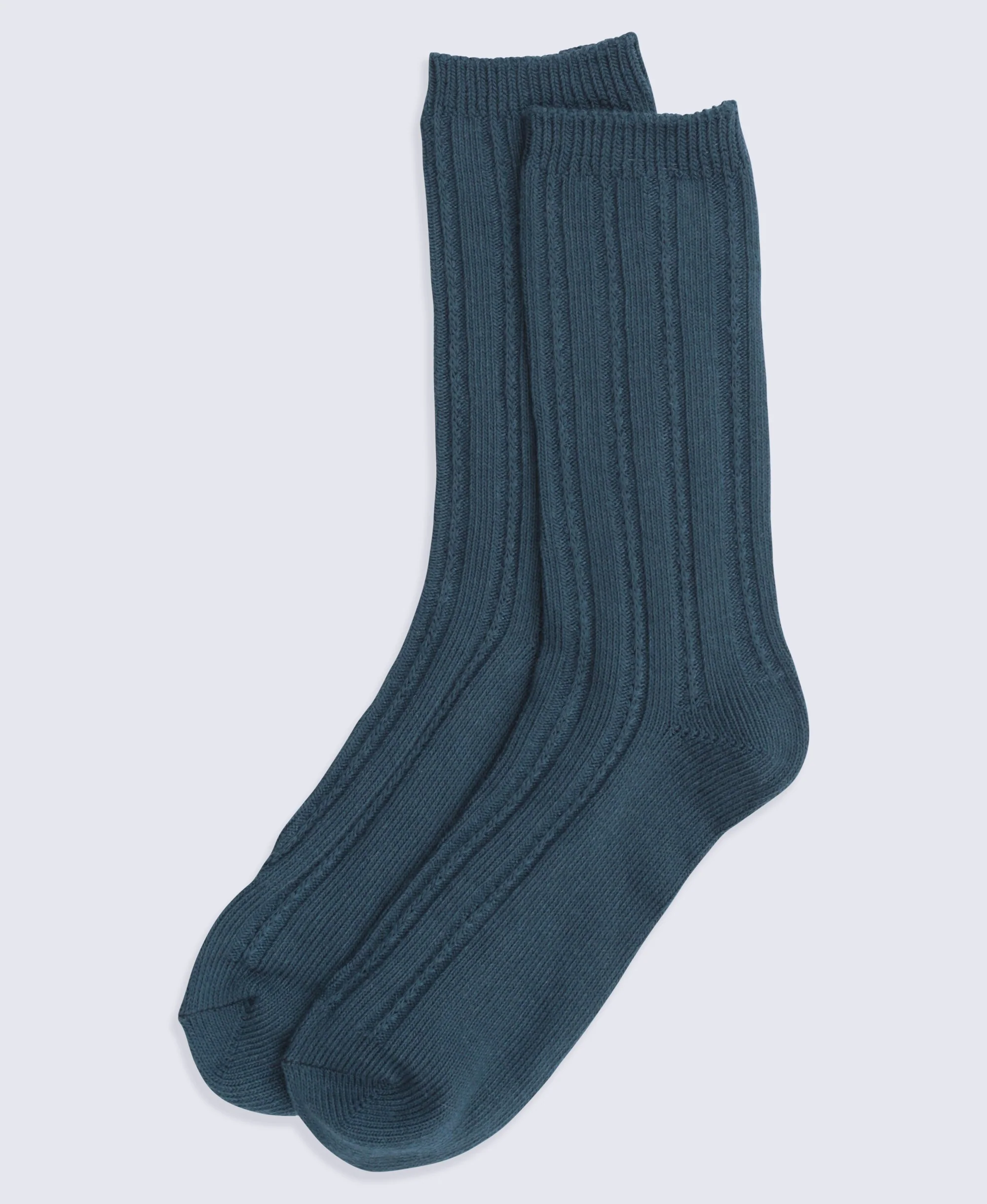 Willow Womens Twisted Ribbed Socks- 3 Pack - Green - Image 3