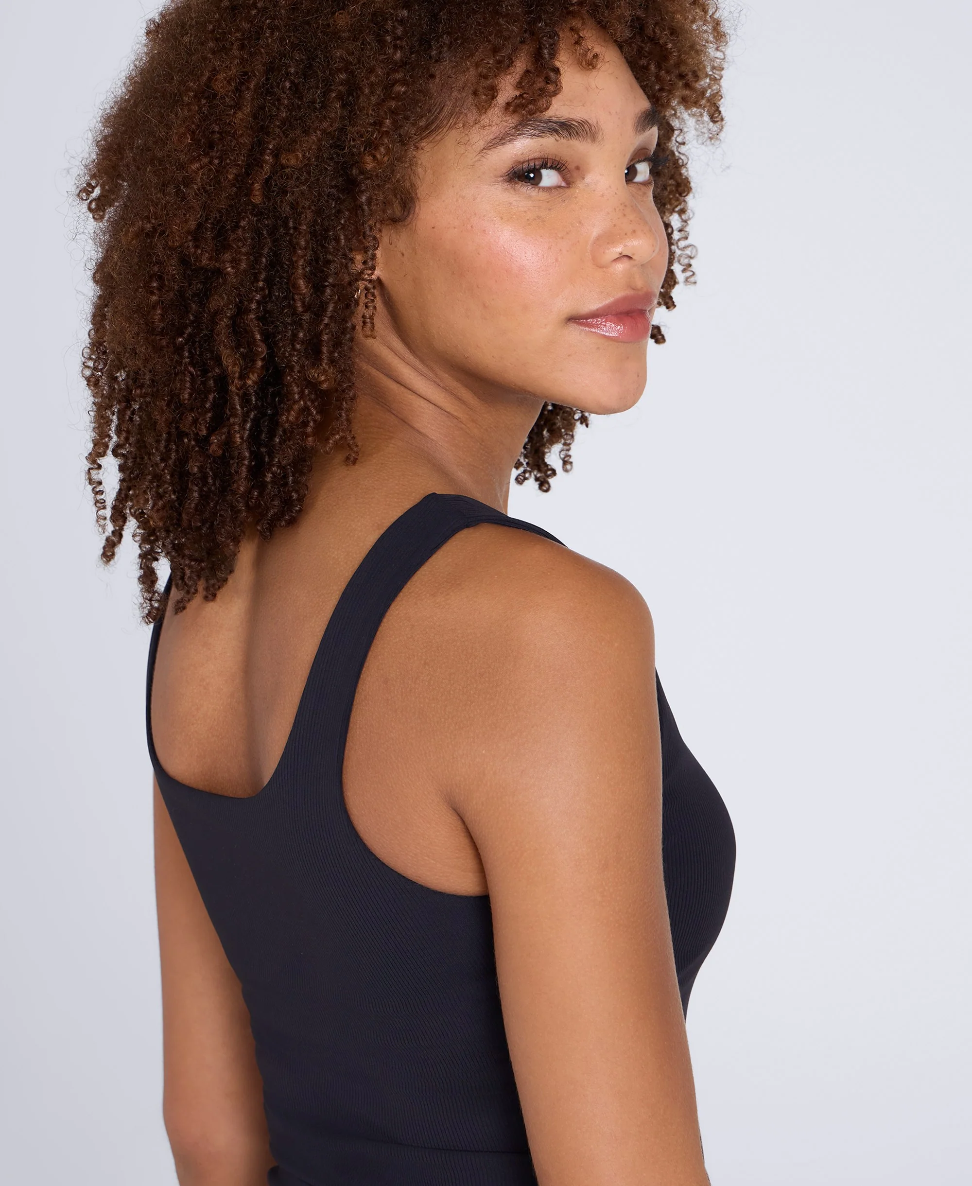 Womens Active Rib Vest - Black - Image 3