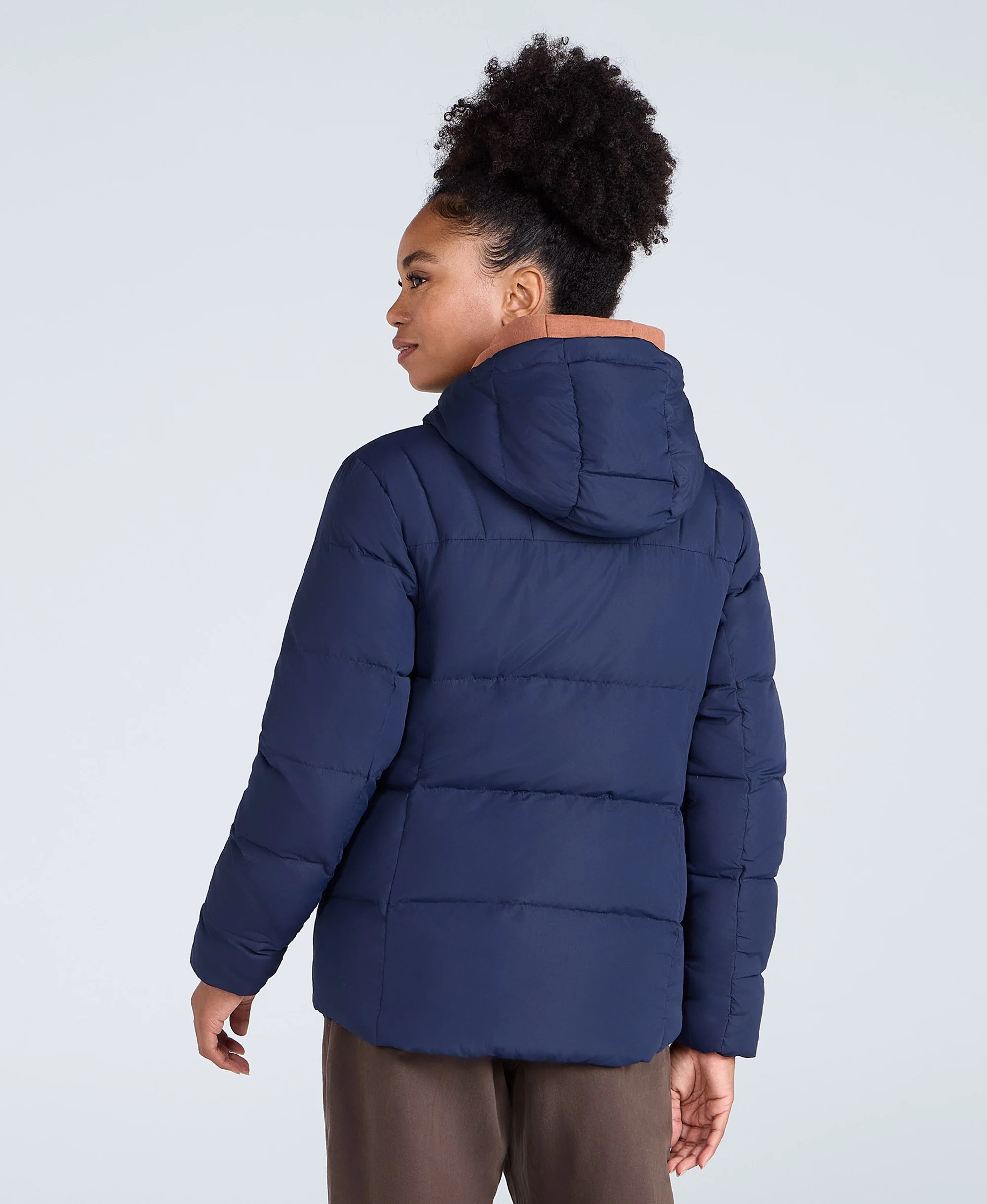 Womens Tech Down Mid Weight Jacket - Navy - Image 4