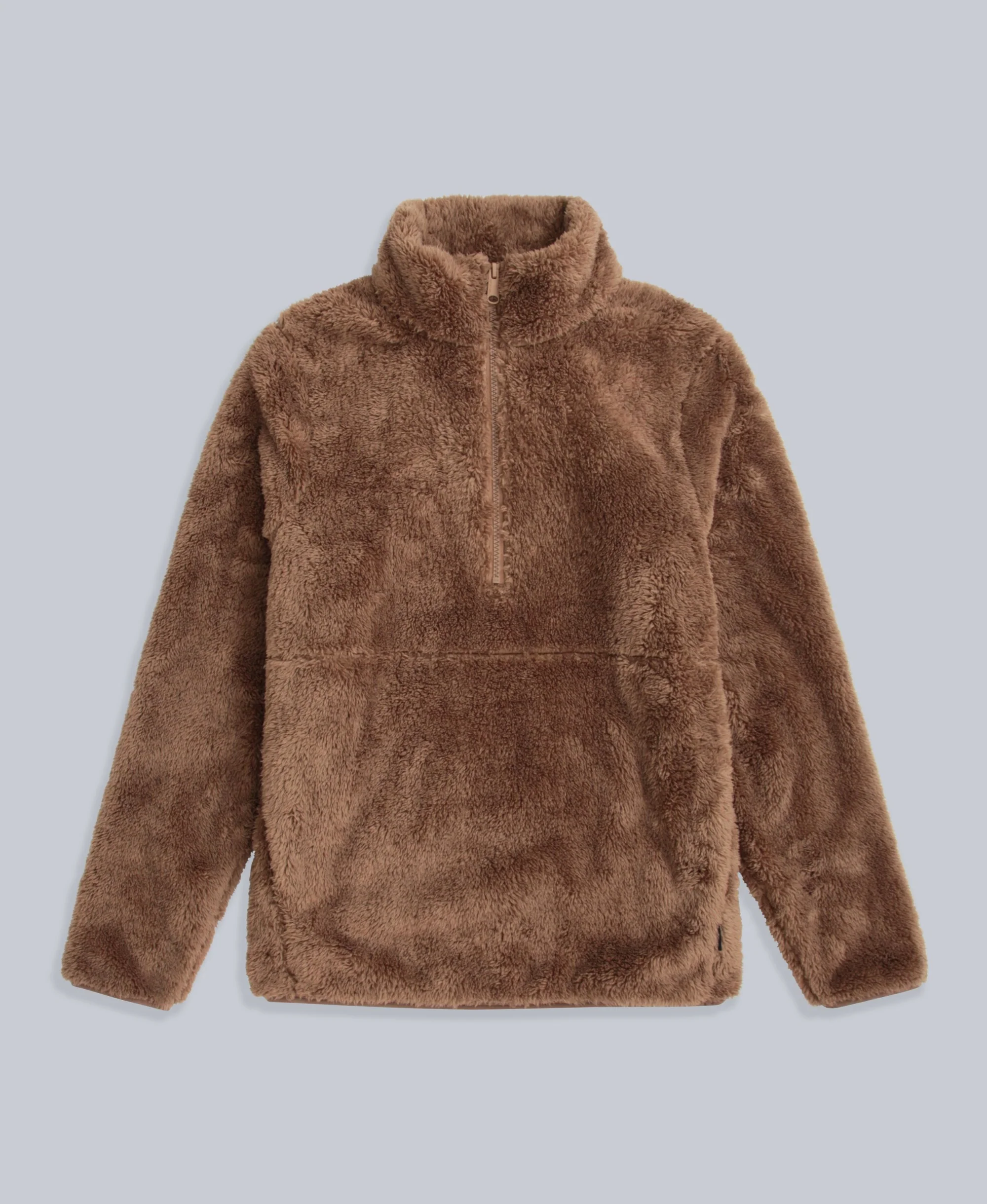Teddy Womens Half Zip Fleece - Tan - Image 5