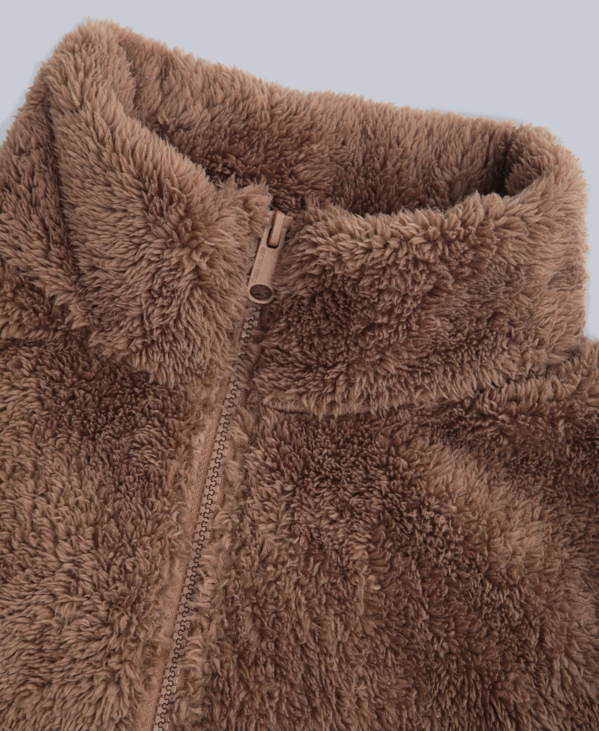 Teddy Womens Half Zip Fleece - Tan - Image 7